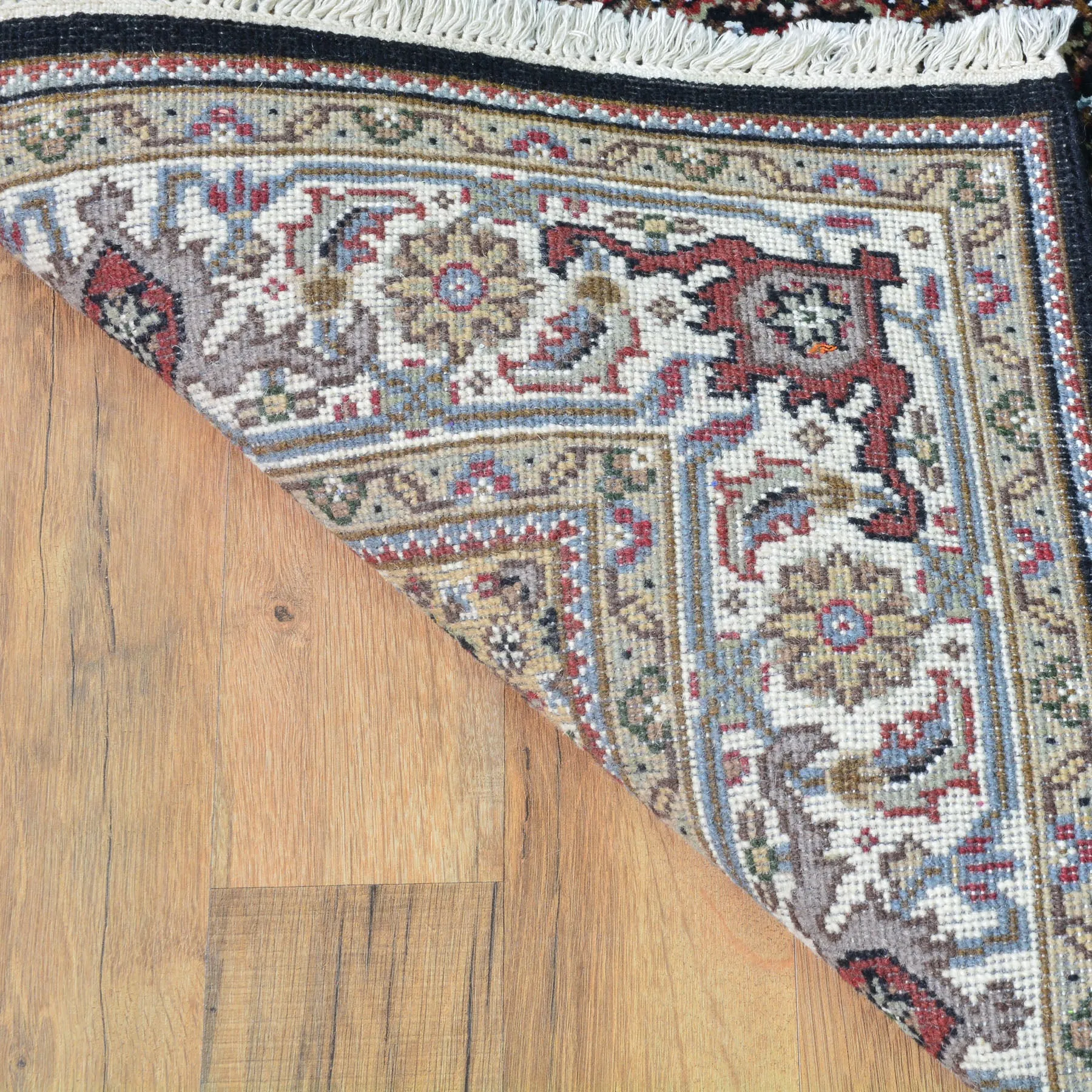 Hand-Knotted Oriental Wool Silk Indo Mahi Tabriz Rug (Size 4.0 X 6.0) Cwral-9087