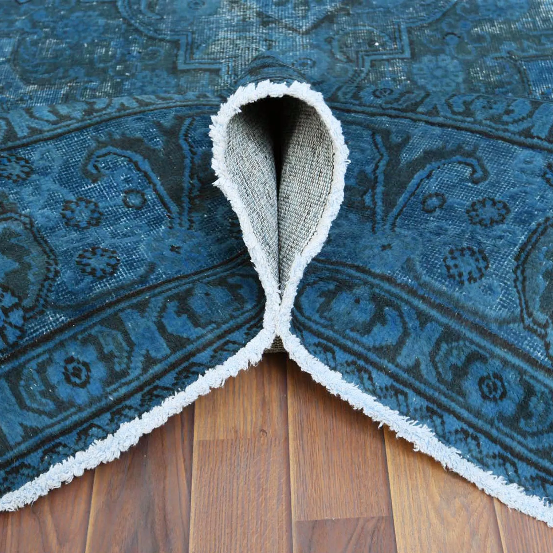 Hand-Knotted Over-dyed Handmade Modern Design Wool Rug (Size 9.8 X 12.1) Cwral-8553