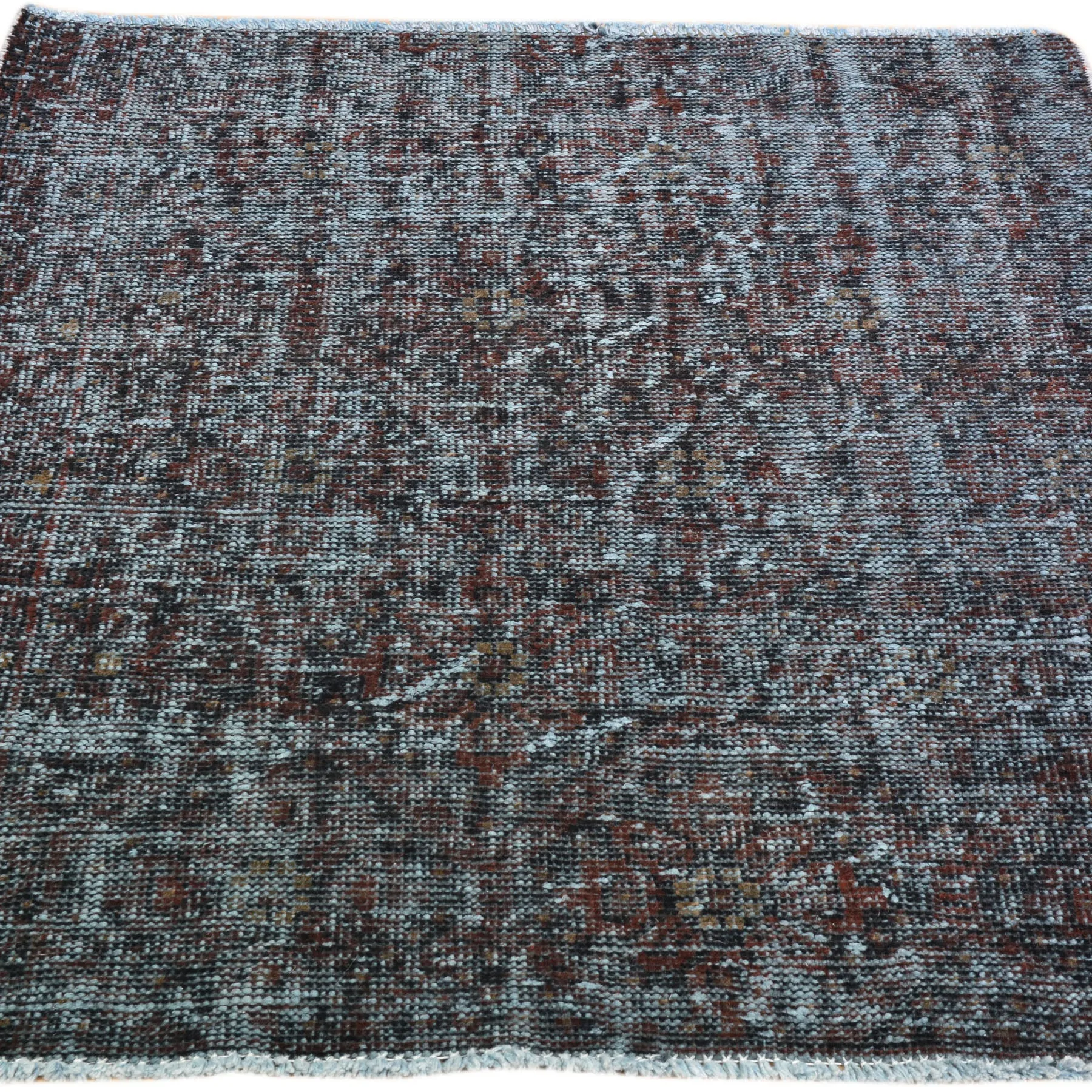 Hand-Knotted Overdyed Persian Traditional Handmade Wool Rug (Size 3.1 X 3.8) Cwrsf-42