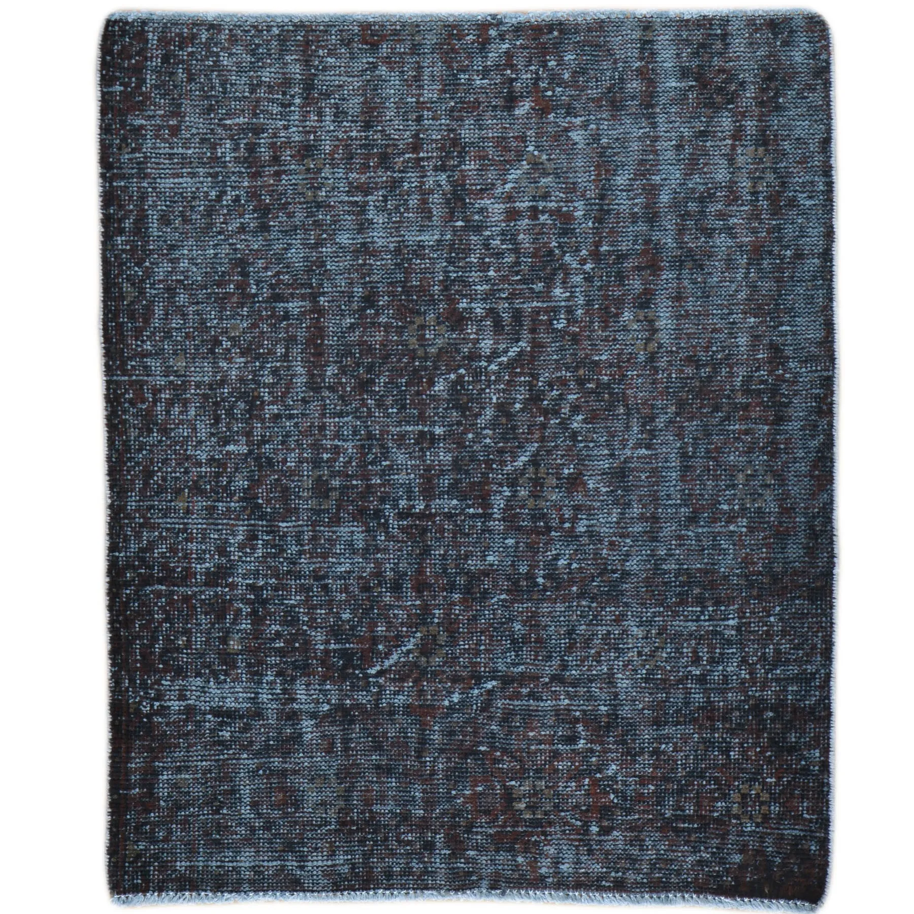 Hand-Knotted Overdyed Persian Traditional Handmade Wool Rug (Size 3.1 X 3.8) Cwrsf-42
