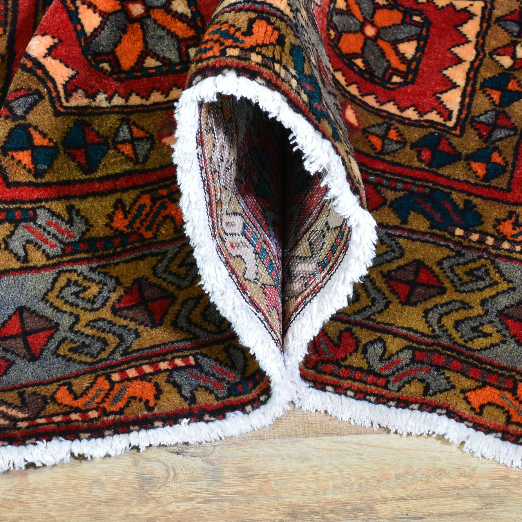 Hand-Knotted Persian Ardabil Handmade Authentic Wool Rug (Size 4.8 X 11.0) Cwral-7914