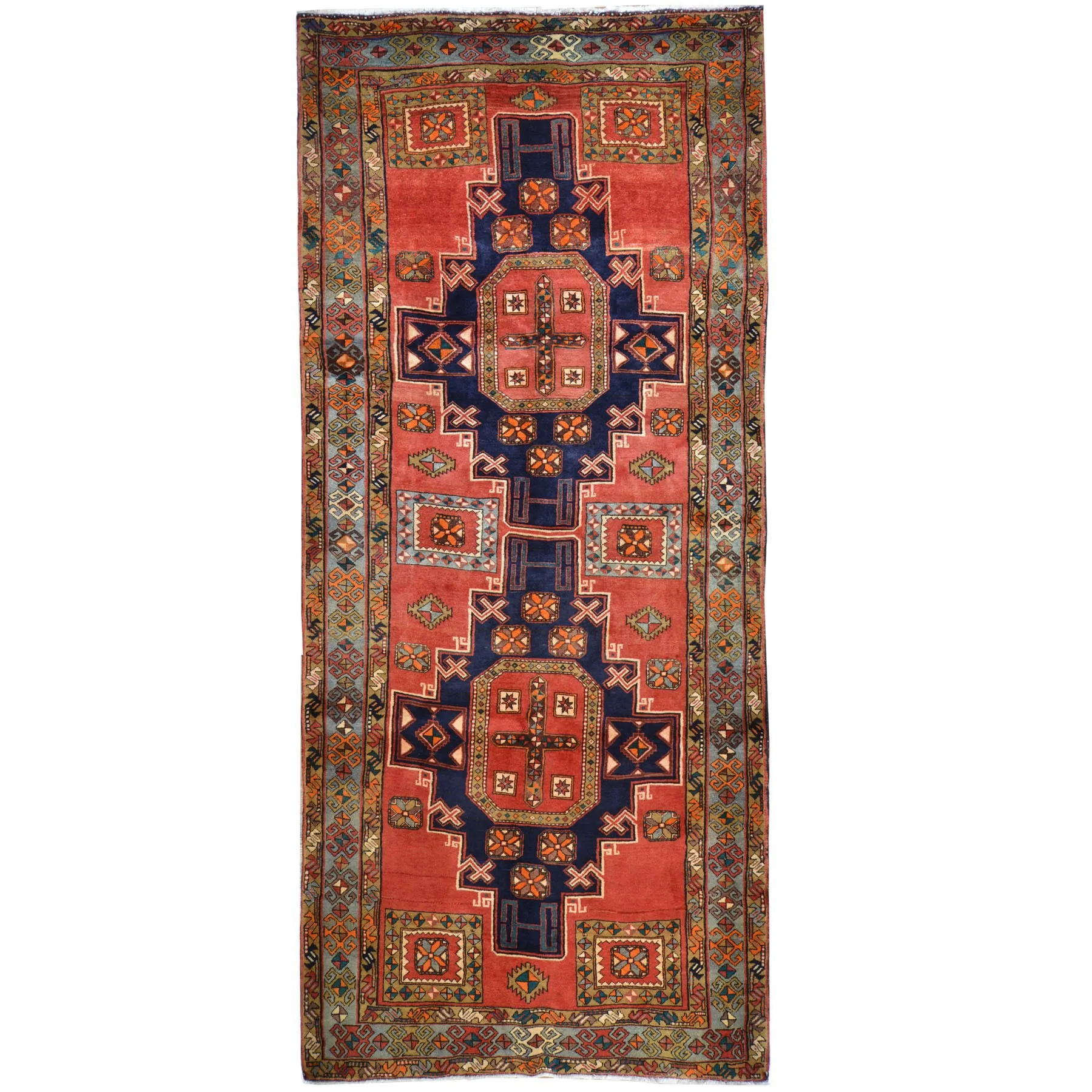Hand-Knotted Persian Ardabil Handmade Authentic Wool Rug (Size 4.8 X 11.0) Cwral-7914