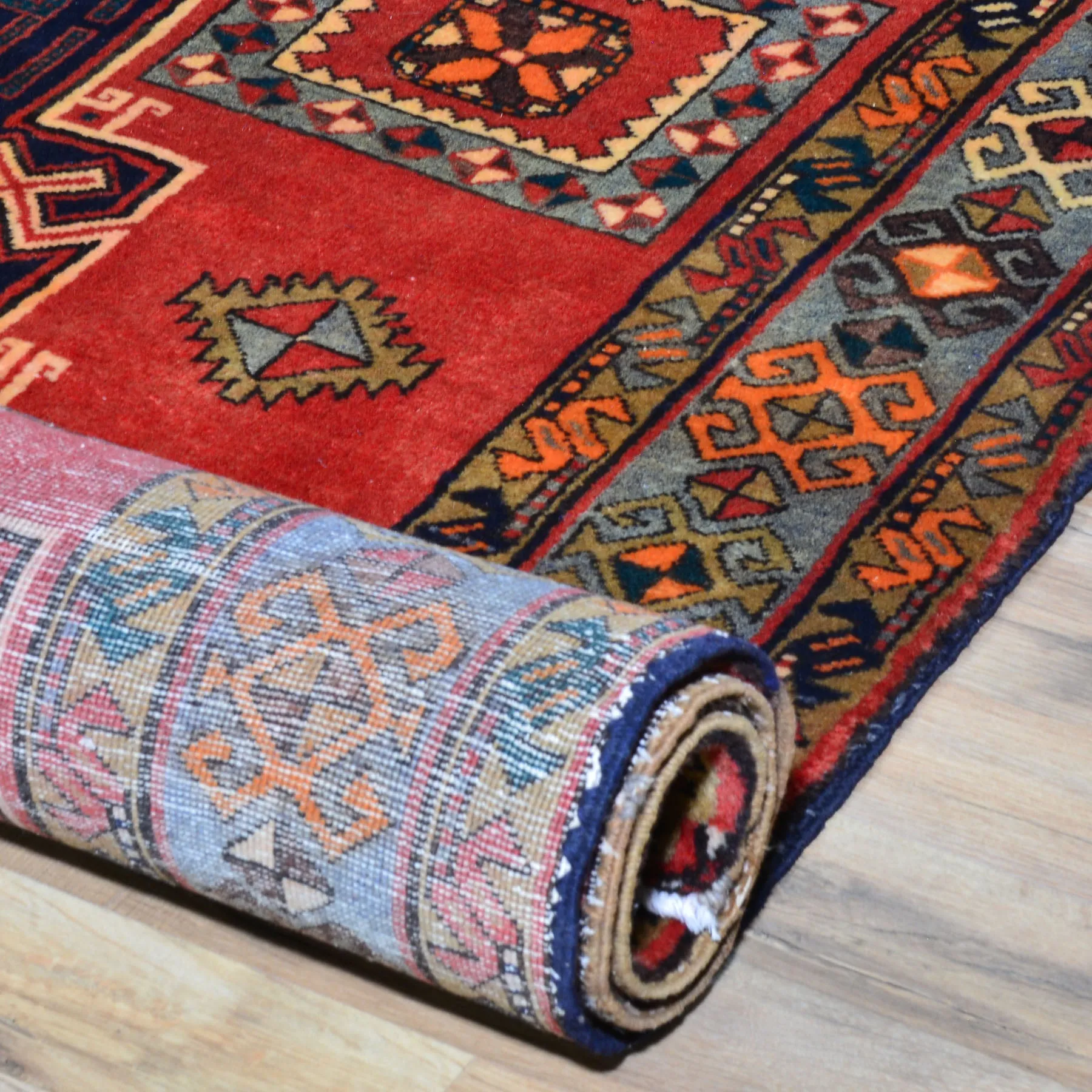 Hand-Knotted Persian Ardabil Handmade Authentic Wool Rug (Size 4.8 X 11.0) Cwral-7914