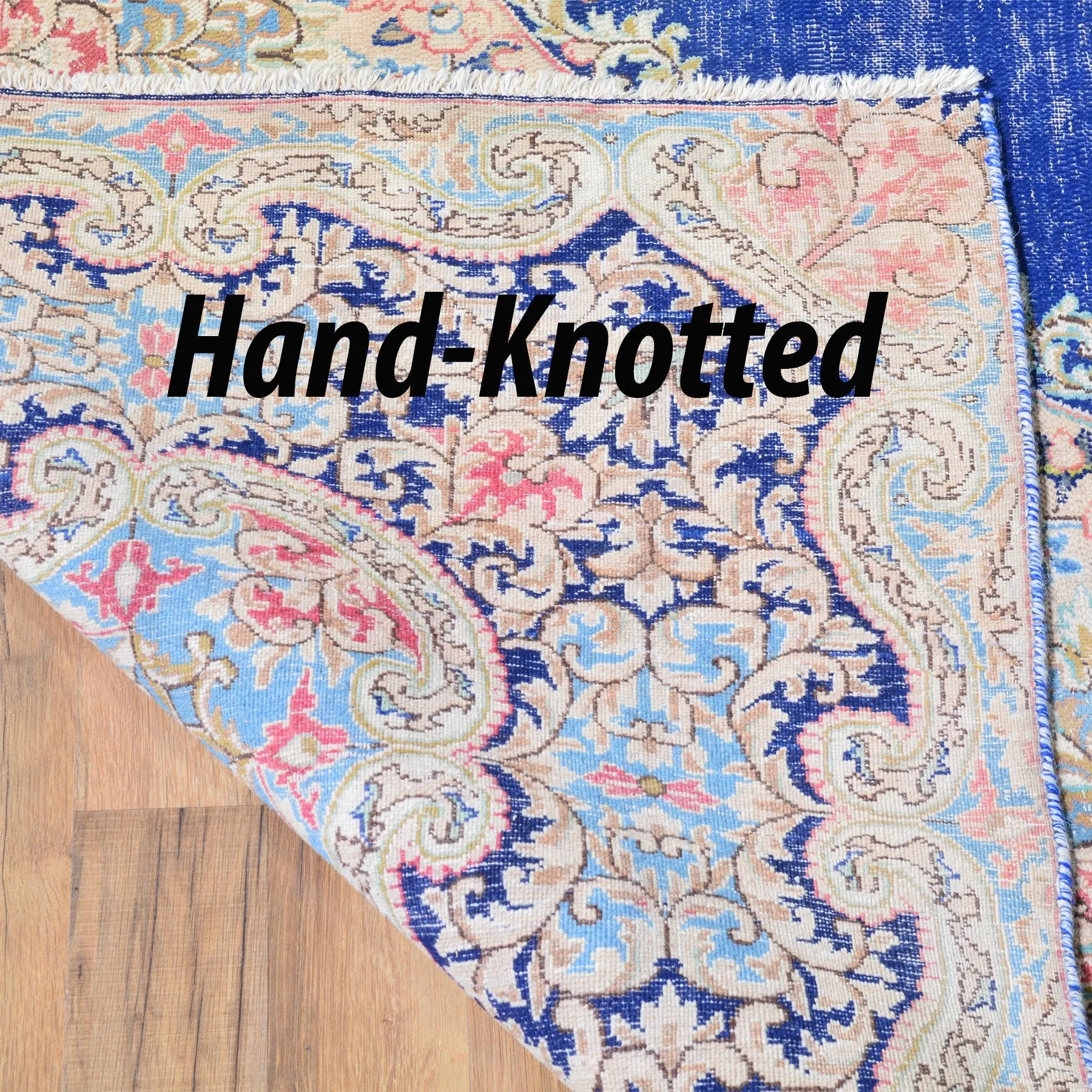 Hand-Knotted Persian Geometric Design 100% Wool Rug (Size 9.1 X 12.3) Brral-6390