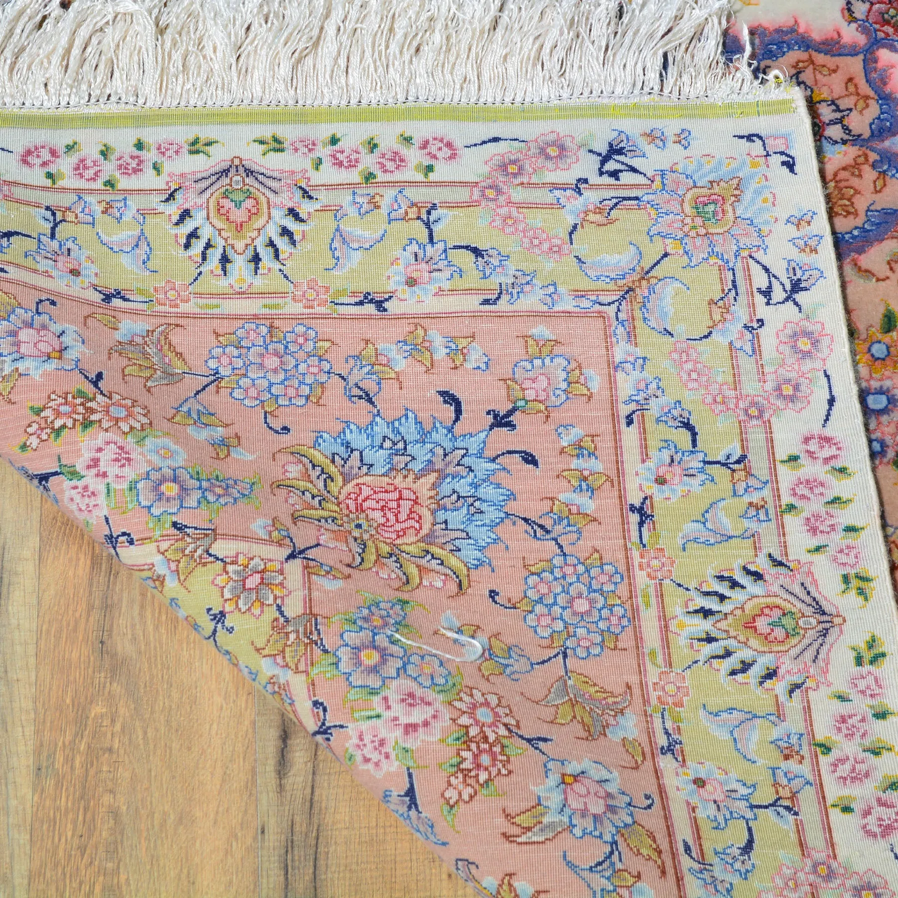 Hand Knotted Persian Isfahan Silk Handmade Rug (Size 6.6 X 9.10) Cwral-7980