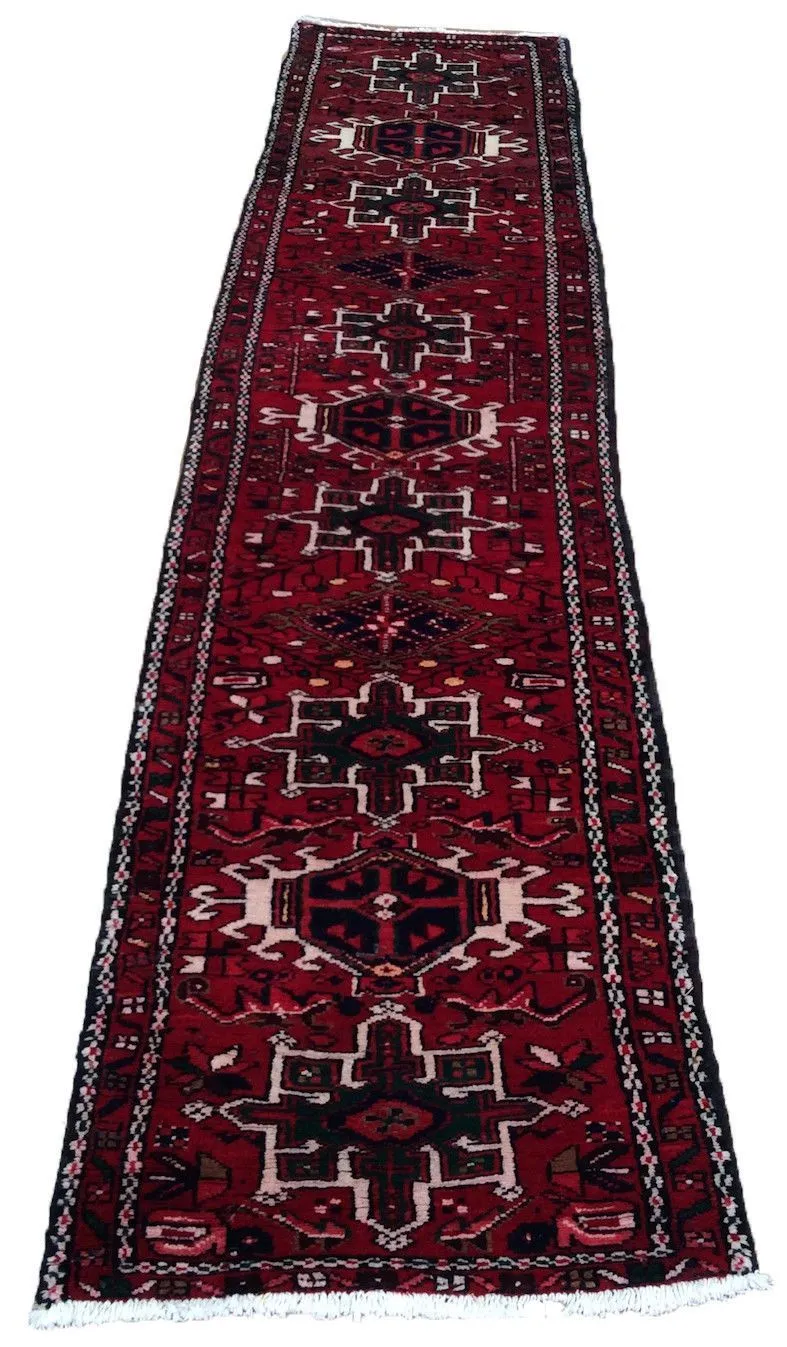 Hand-Knotted Persian Oriental Rug 100% Wool (Size 2.2 X 10.8) Brrsf-135