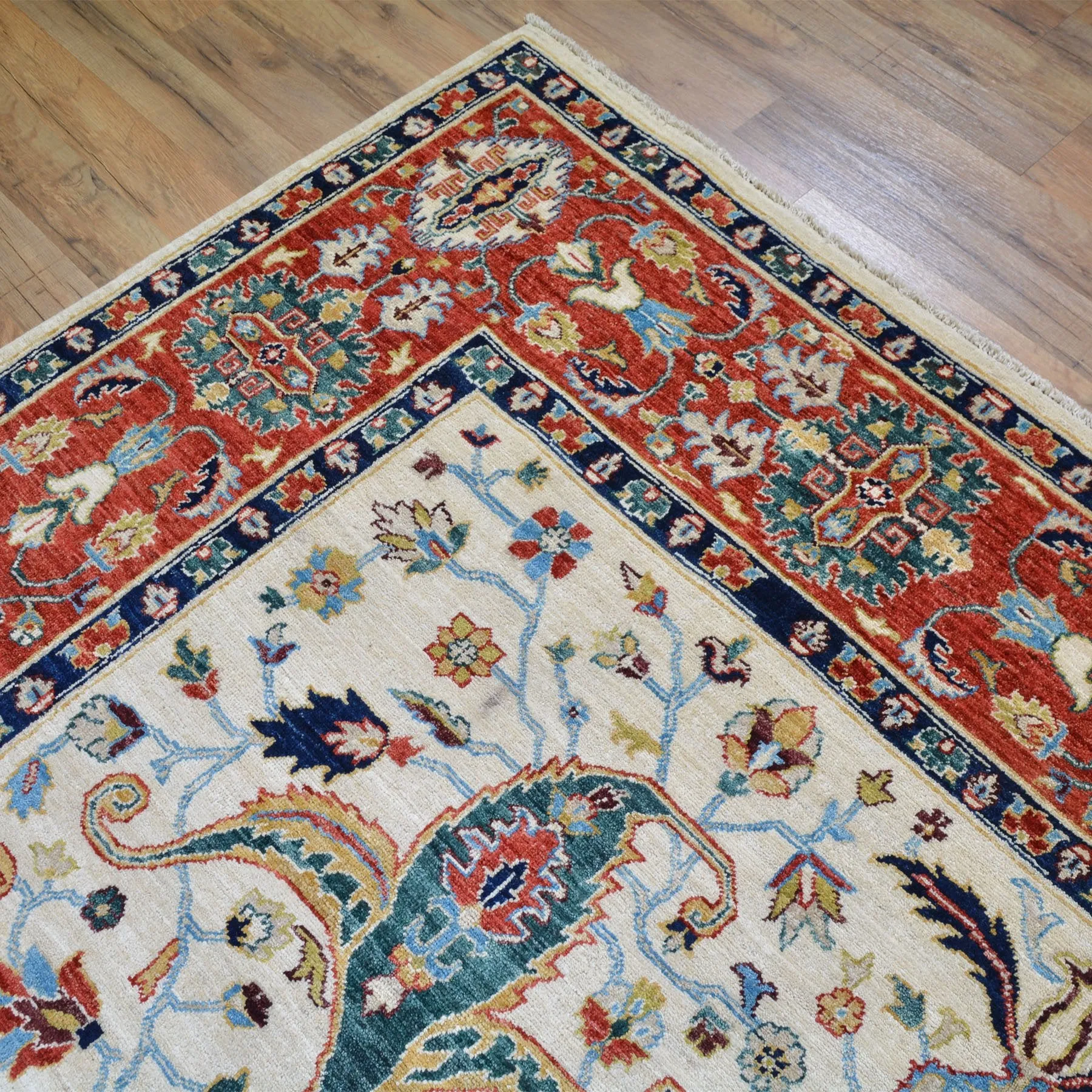 Hand-Knotted Peshawar Chobi Design Wool Handmade Rug (Size 7.11 X 9.10) Brral-2598