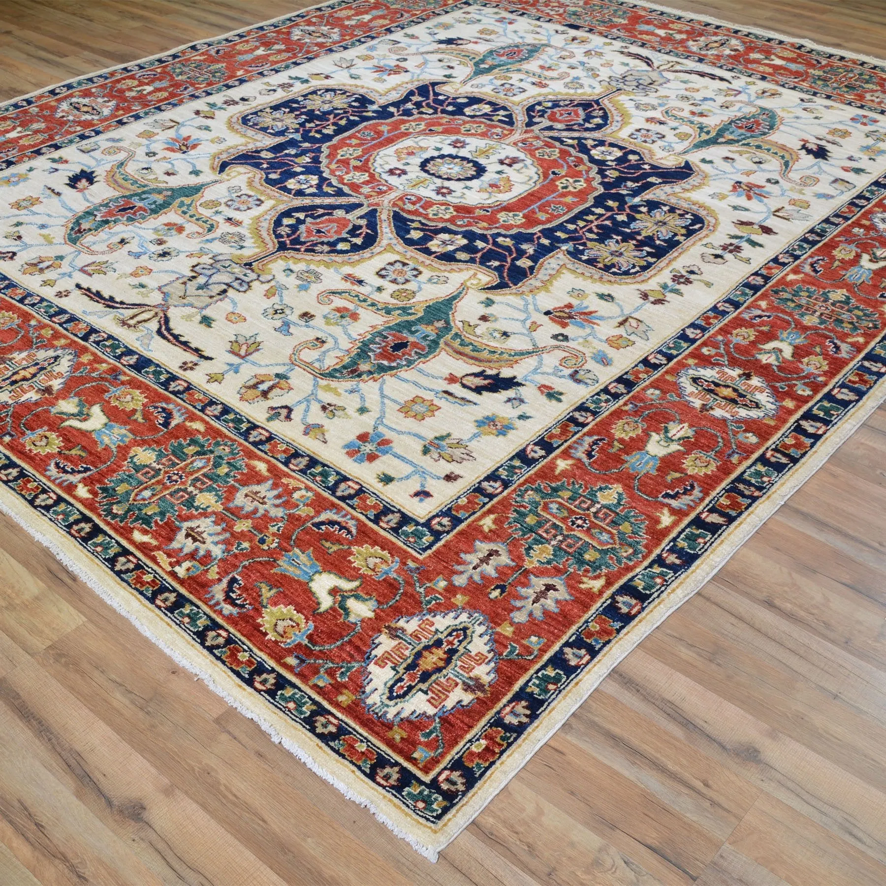 Hand-Knotted Peshawar Chobi Design Wool Handmade Rug (Size 7.11 X 9.10) Brral-2598