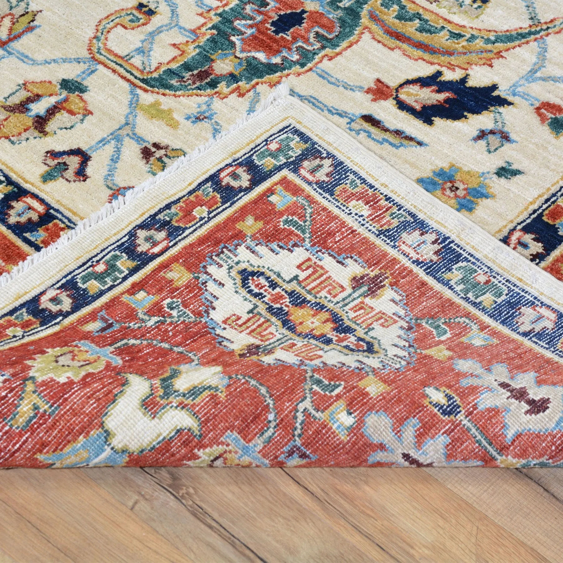 Hand-Knotted Peshawar Chobi Design Wool Handmade Rug (Size 7.11 X 9.10) Brral-2598