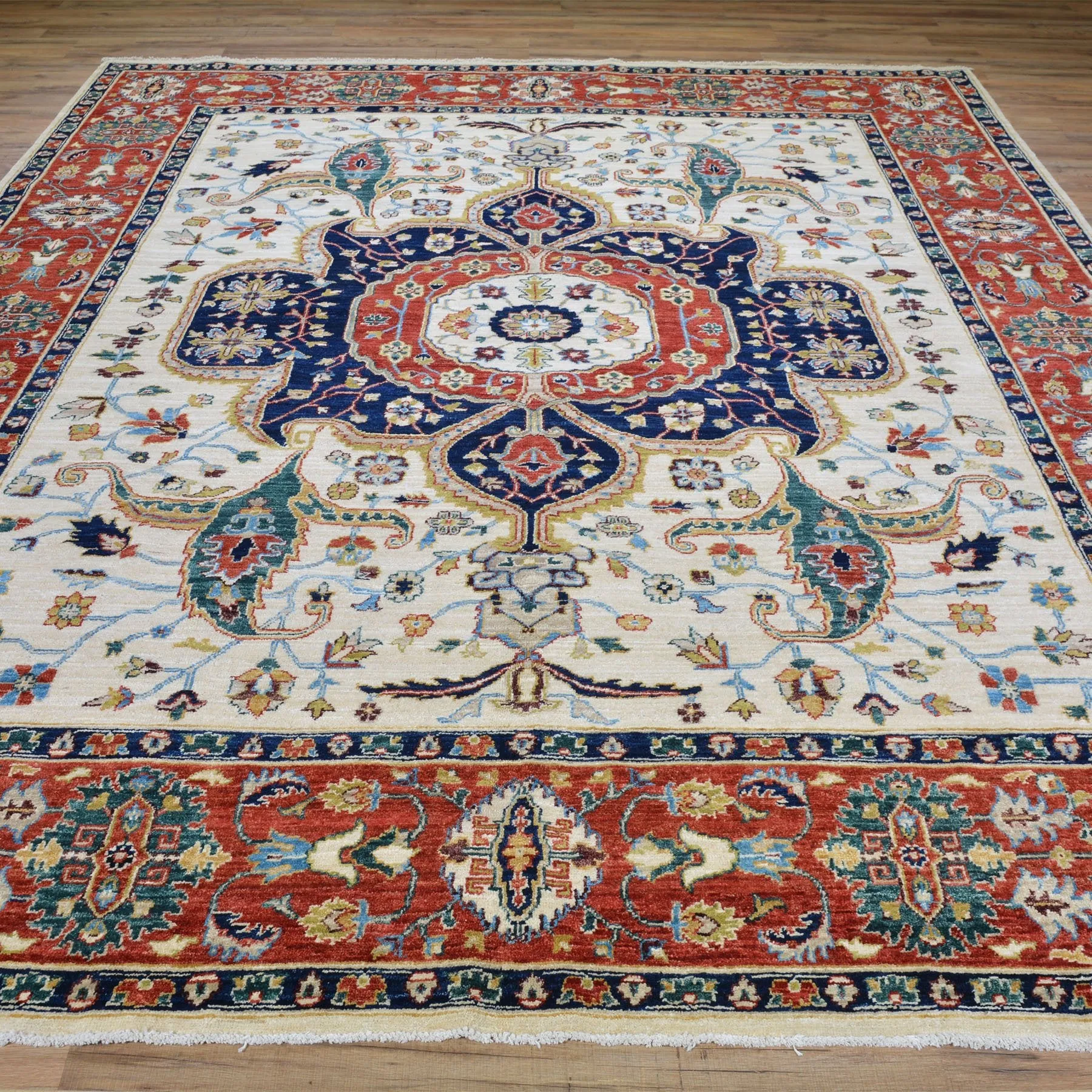 Hand-Knotted Peshawar Chobi Design Wool Handmade Rug (Size 7.11 X 9.10) Brral-2598