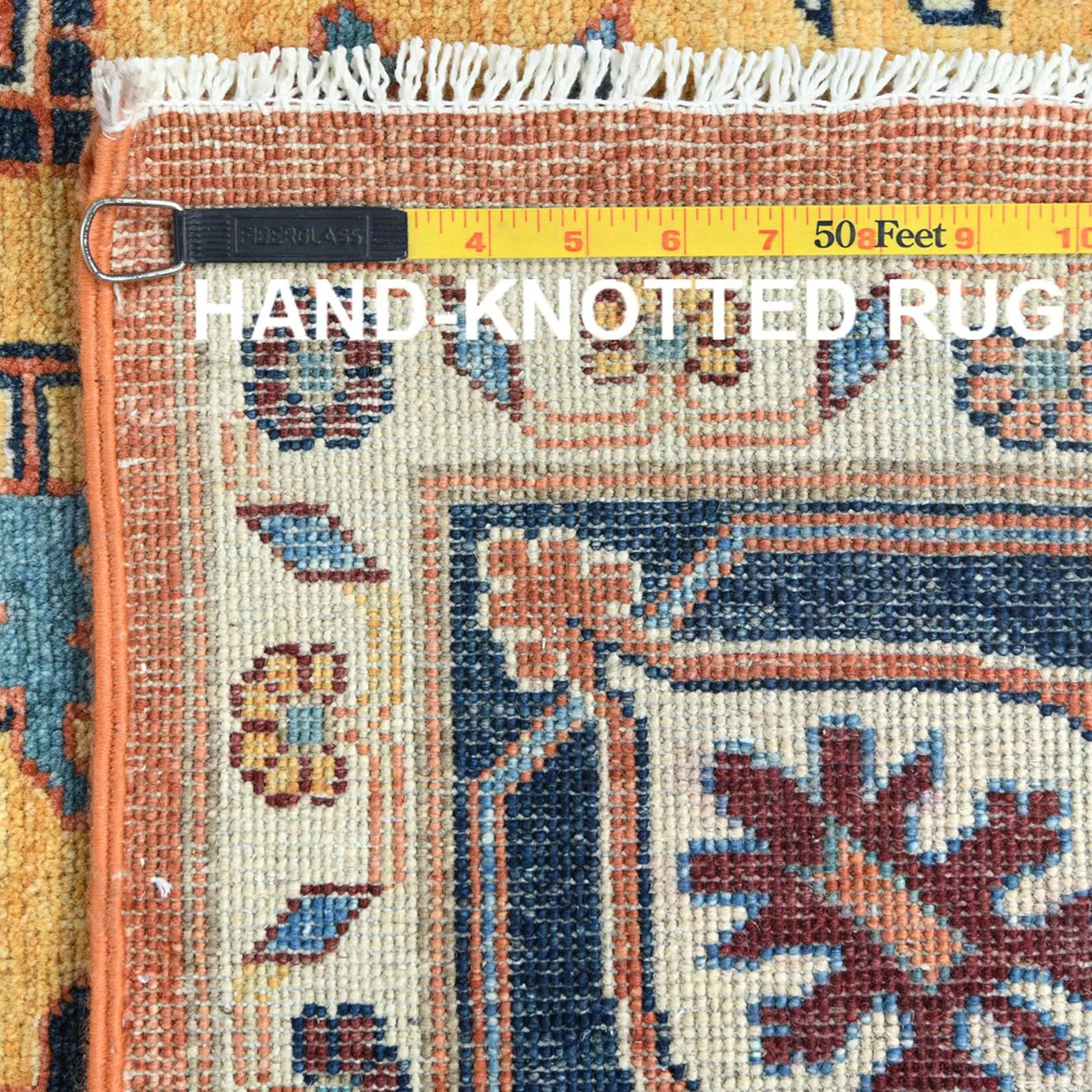 Hand-Knotted Peshawar Chobi Heriz Design Handmade Wool Rug (Size 8.1 X 10.0) Cwral-9369