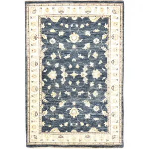 Hand-Knotted Peshawar Chobi Oushak Design Wool Rug (Size 4.0 X 6.4) Brral-612