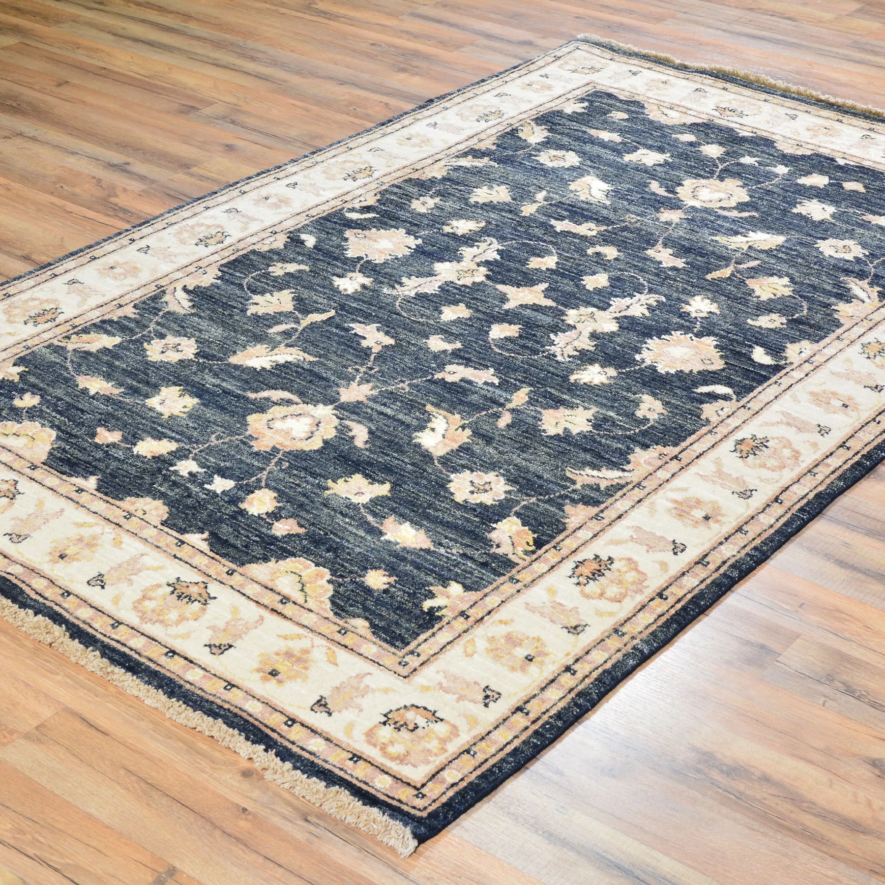 Hand-Knotted Peshawar Chobi Oushak Design Wool Rug (Size 4.0 X 6.4) Brral-612