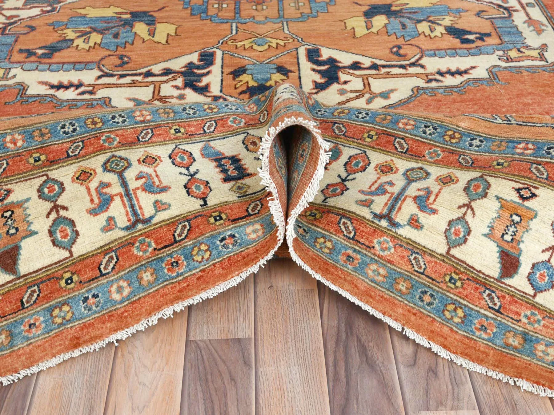 Hand-Knotted Peshawar Chobi Tabriz Design Handmade Wool Rug (Size 9.2 X 11.11) Cwral-9375