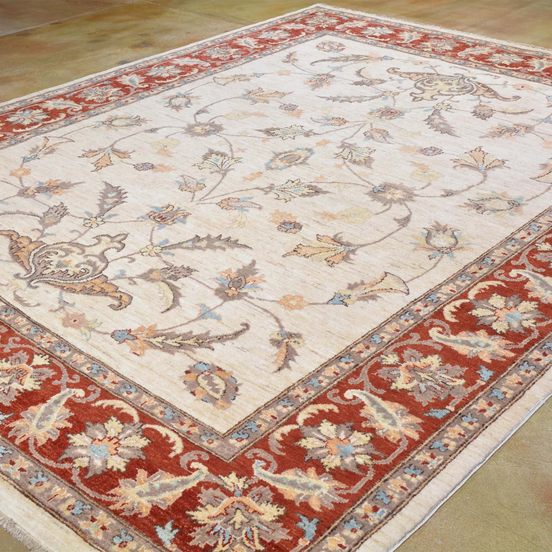 Hand-Knotted Peshawar Chobi Wool Handmade Rug (Size 8.0 X 10.2) Brral-2607
