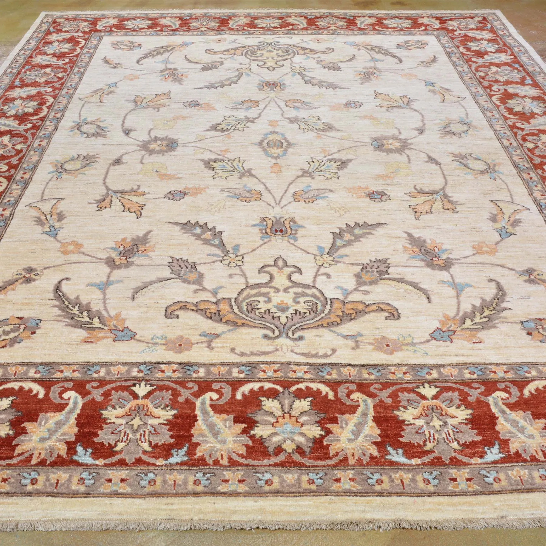 Hand-Knotted Peshawar Chobi Wool Handmade Rug (Size 8.0 X 10.2) Brral-2607