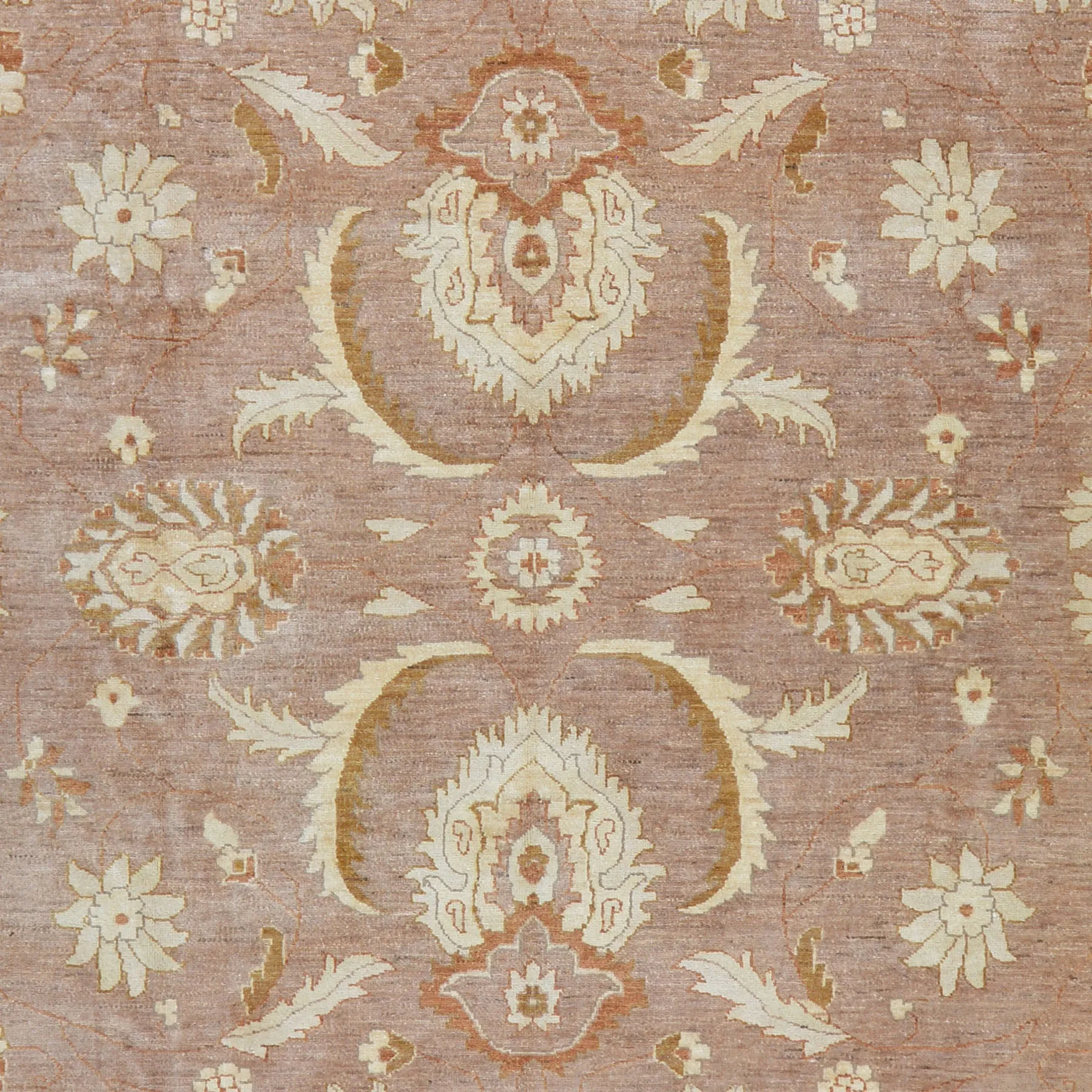 Hand-Knotted Peshawar Oushak Design Wool Rug (Size 10.2 X 13.8) Brral-4230