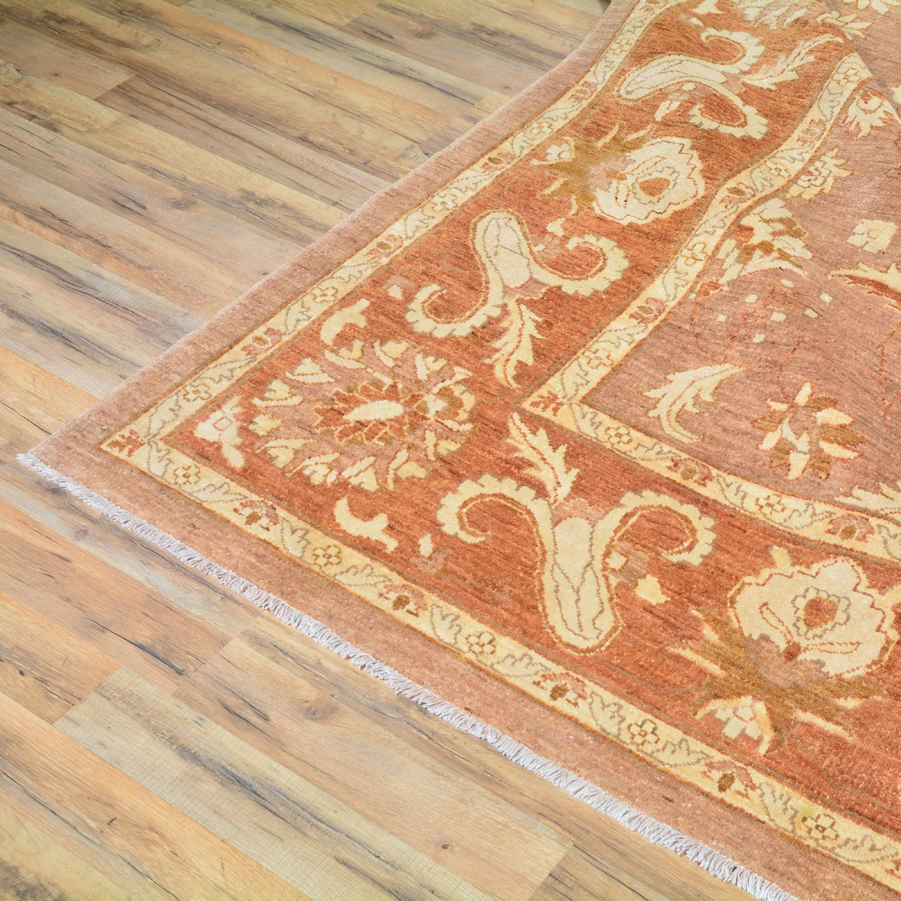 Hand-Knotted Peshawar Oushak Design Wool Rug (Size 10.2 X 13.8) Brral-4230