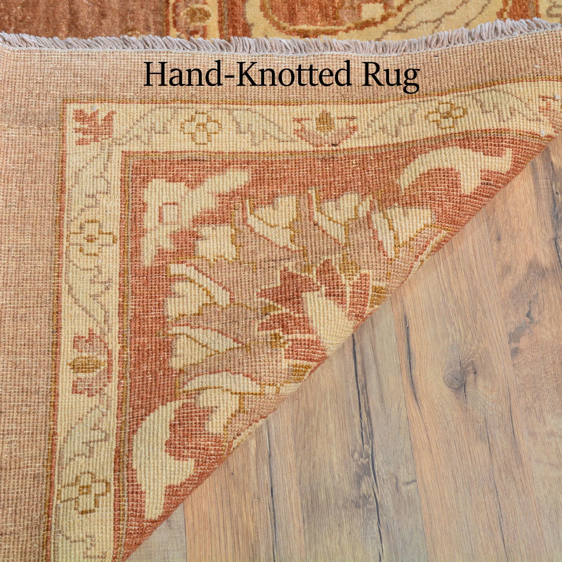 Hand-Knotted Peshawar Oushak Design Wool Rug (Size 10.2 X 13.8) Brral-4230
