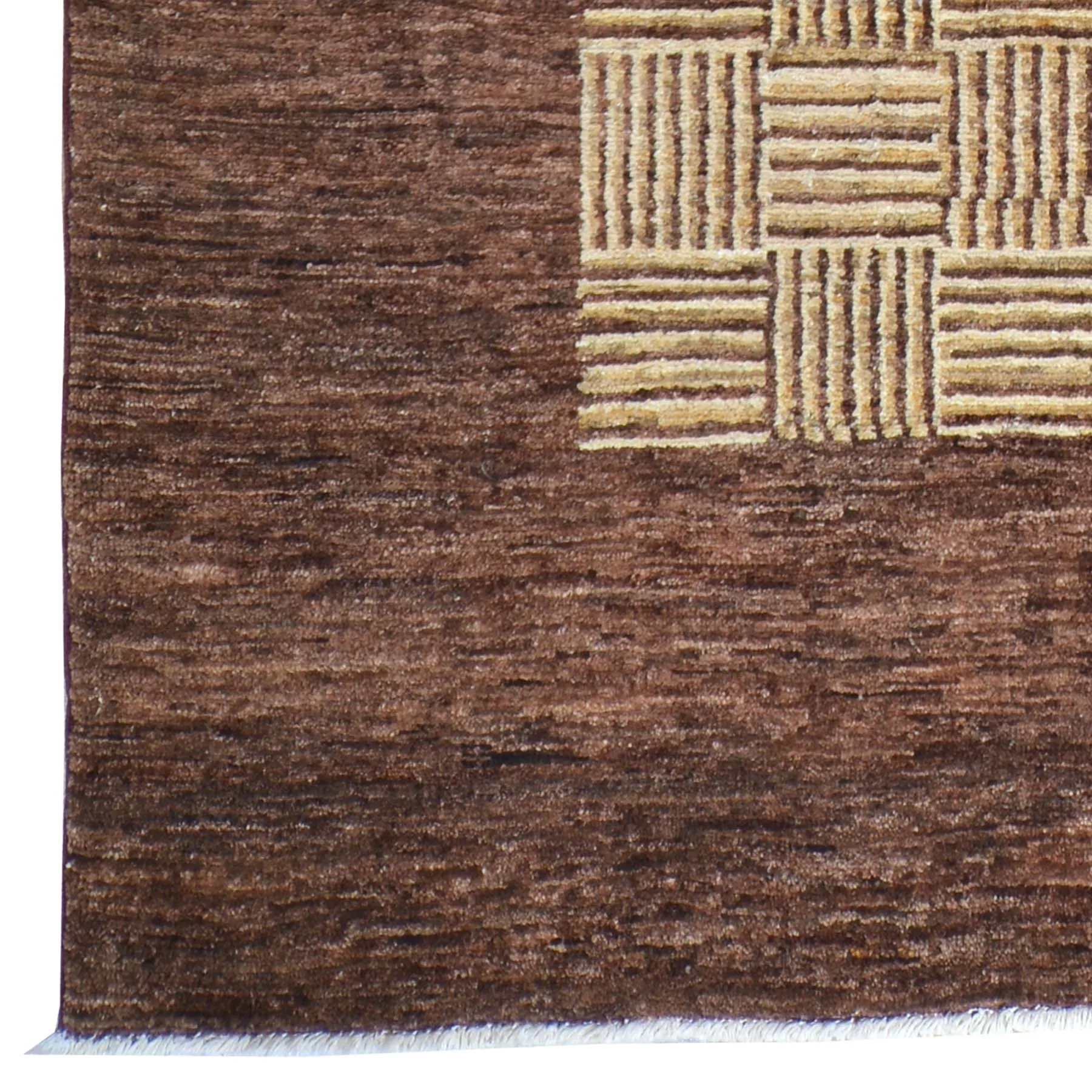 Hand-Knotted Peshawar Tribal Gabbeh Design Wool Rug (Size 5.11 X 8.7) Brral-909