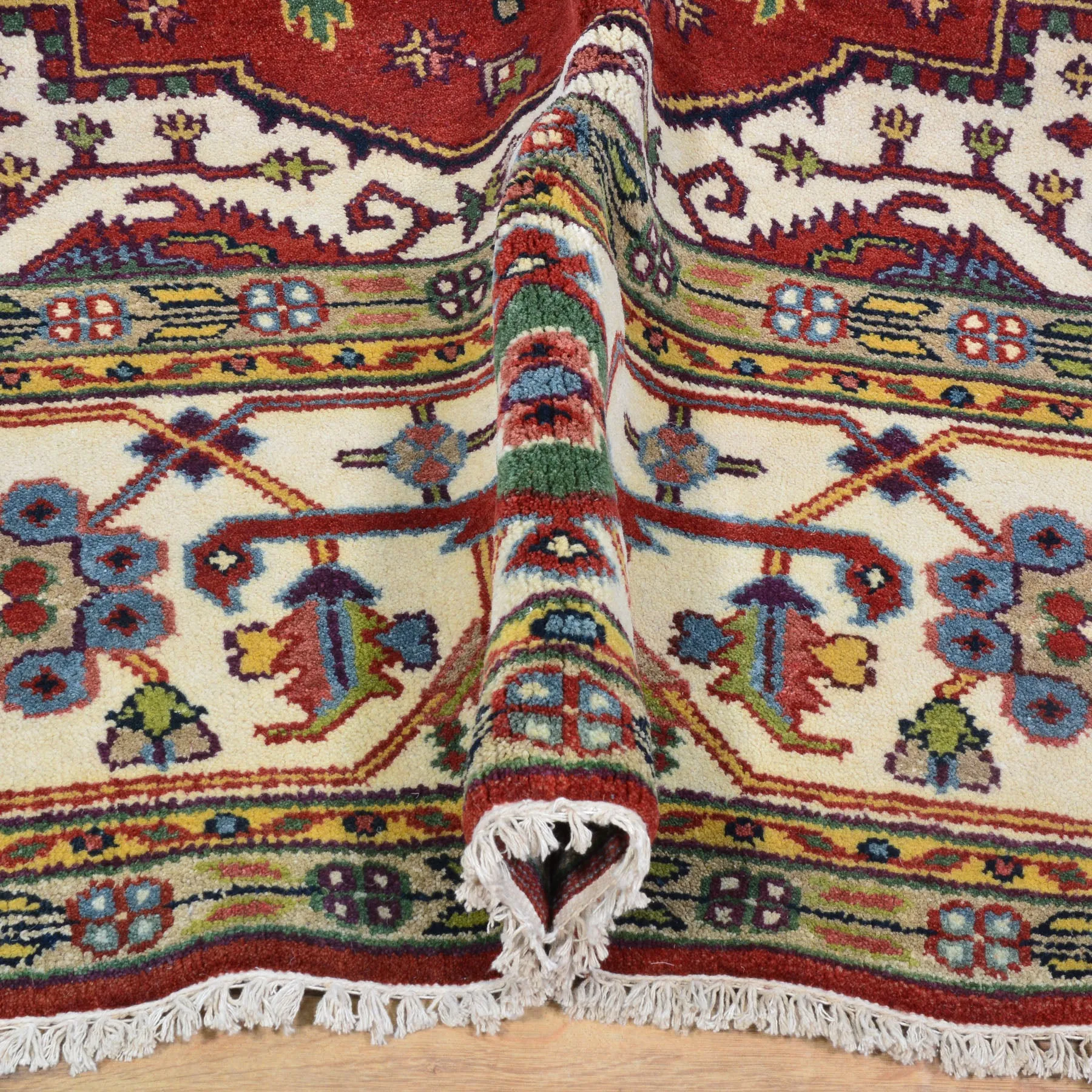Hand-Knotted Square Heriz Design Traditional Handmade Wool Rug (Size 9.10 X 9.10) Cwral-2733
