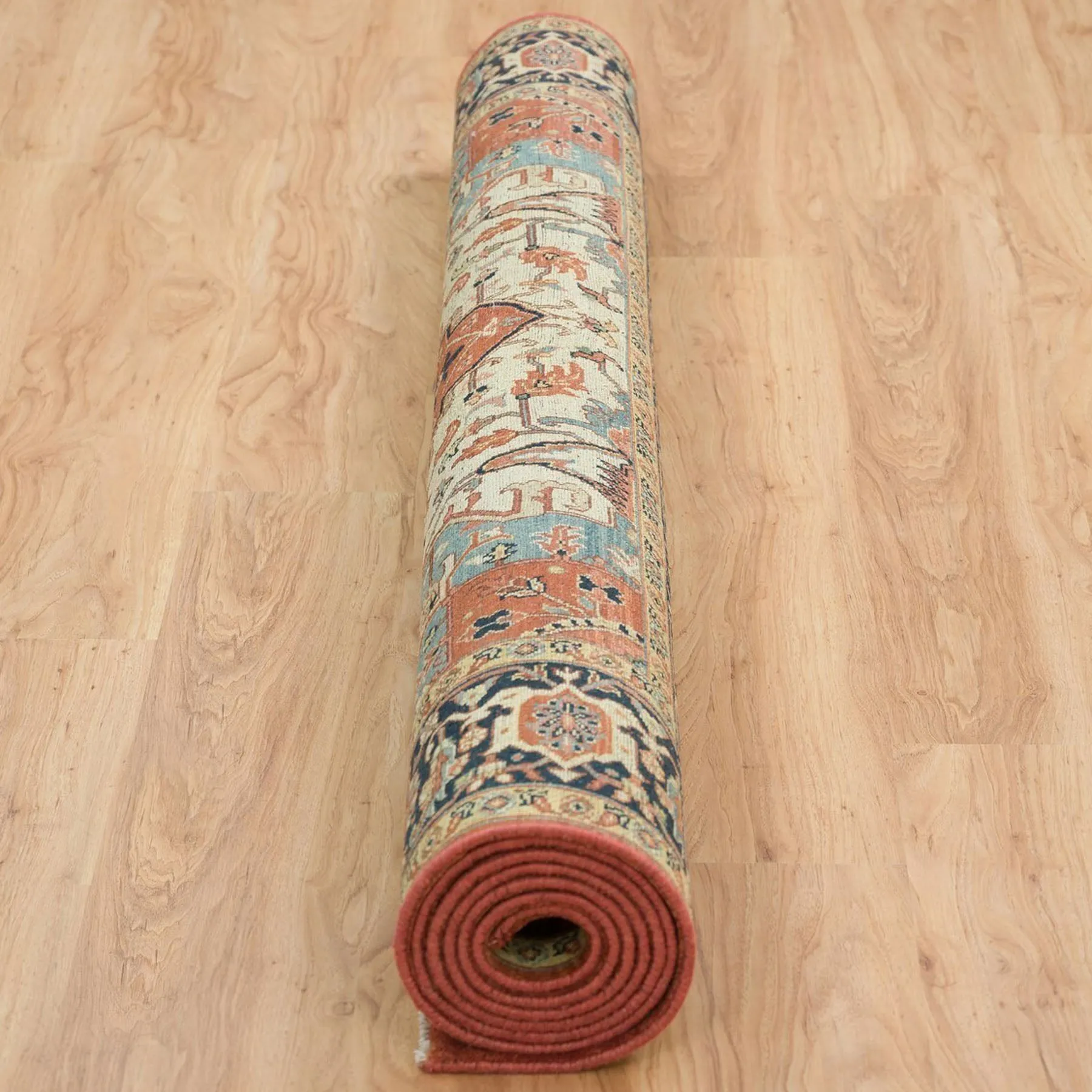 Hand-Knotted Traditional Heriz Design Oriental Handmade Wool Rug (Size 6.1 X 9.2) Cwral-10419
