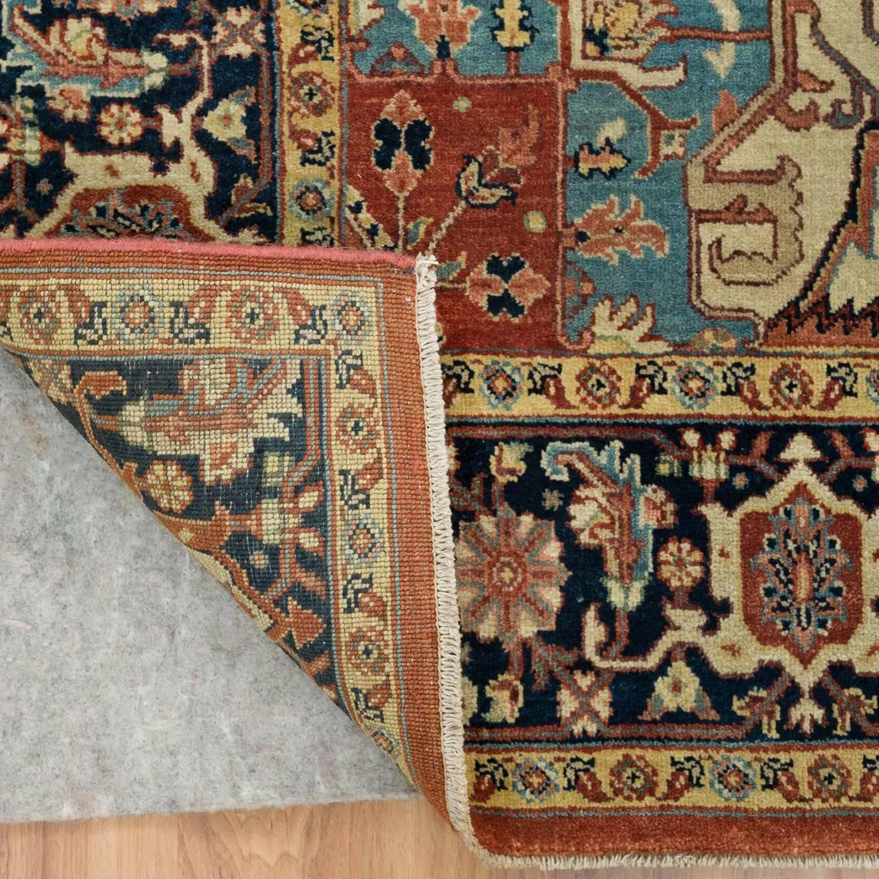 Hand-Knotted Traditional Heriz Design Oriental Handmade Wool Rug (Size 6.1 X 9.2) Cwral-10419