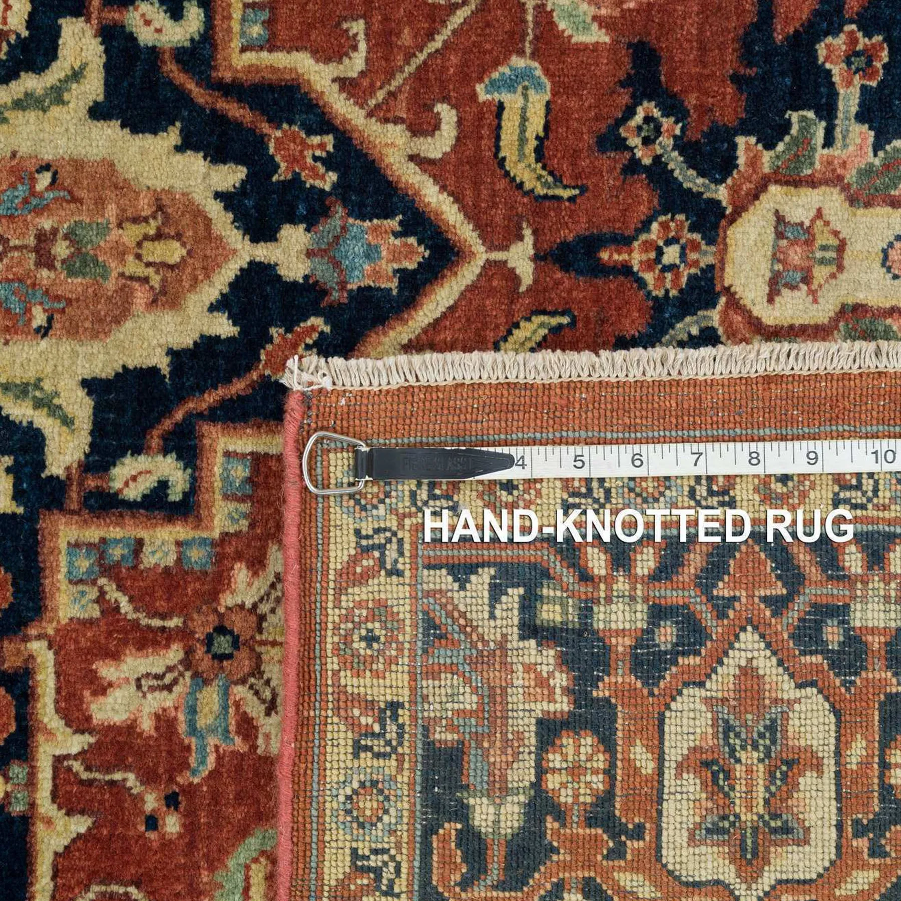 Hand-Knotted Traditional Heriz Design Oriental Handmade Wool Rug (Size 6.1 X 9.2) Cwral-10419