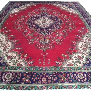 Hand-Knotted Traditional Mahal Design Wool Rug (Size 9.8 X 13.5) Brrsf-564