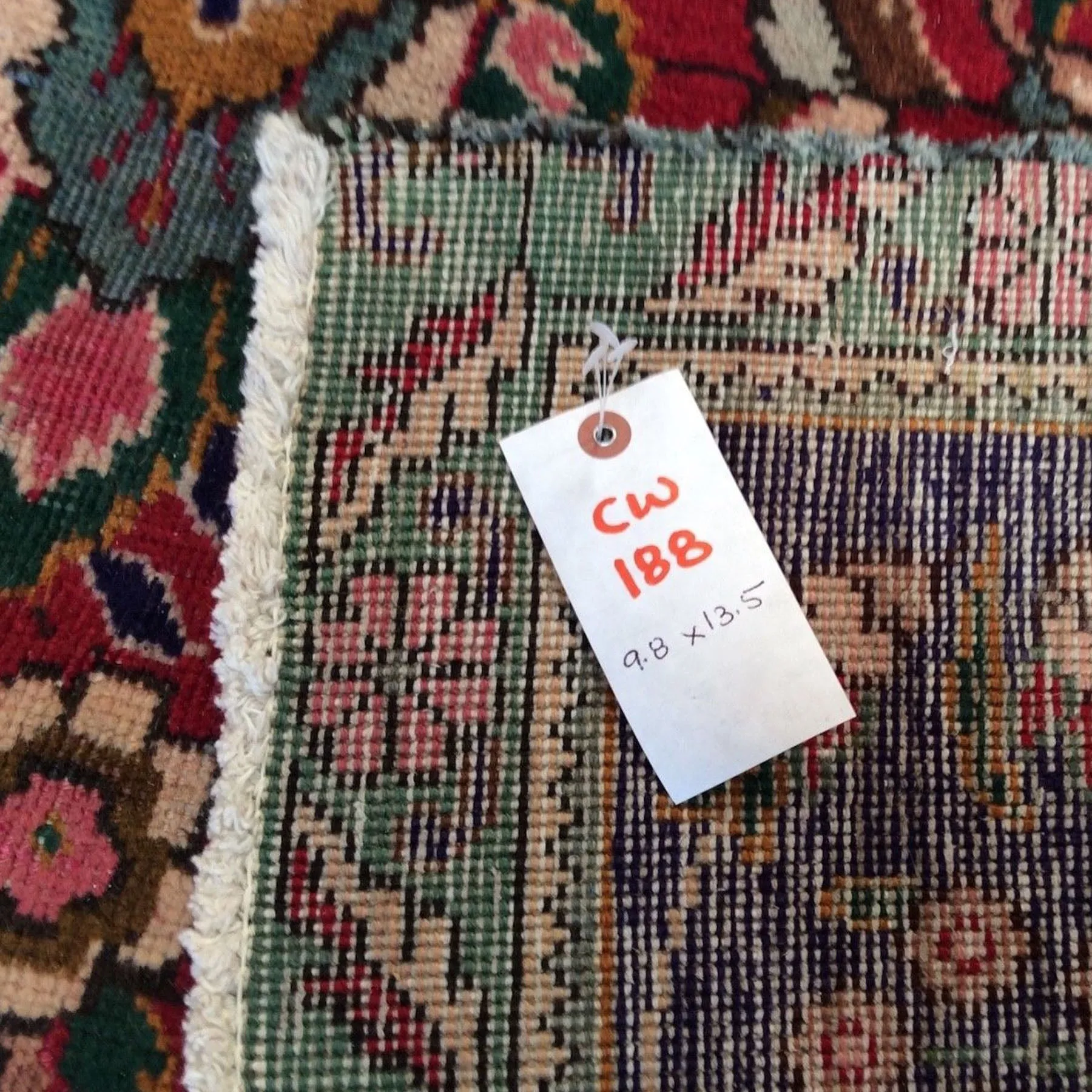 Hand-Knotted Traditional Mahal Design Wool Rug (Size 9.8 X 13.5) Brrsf-564