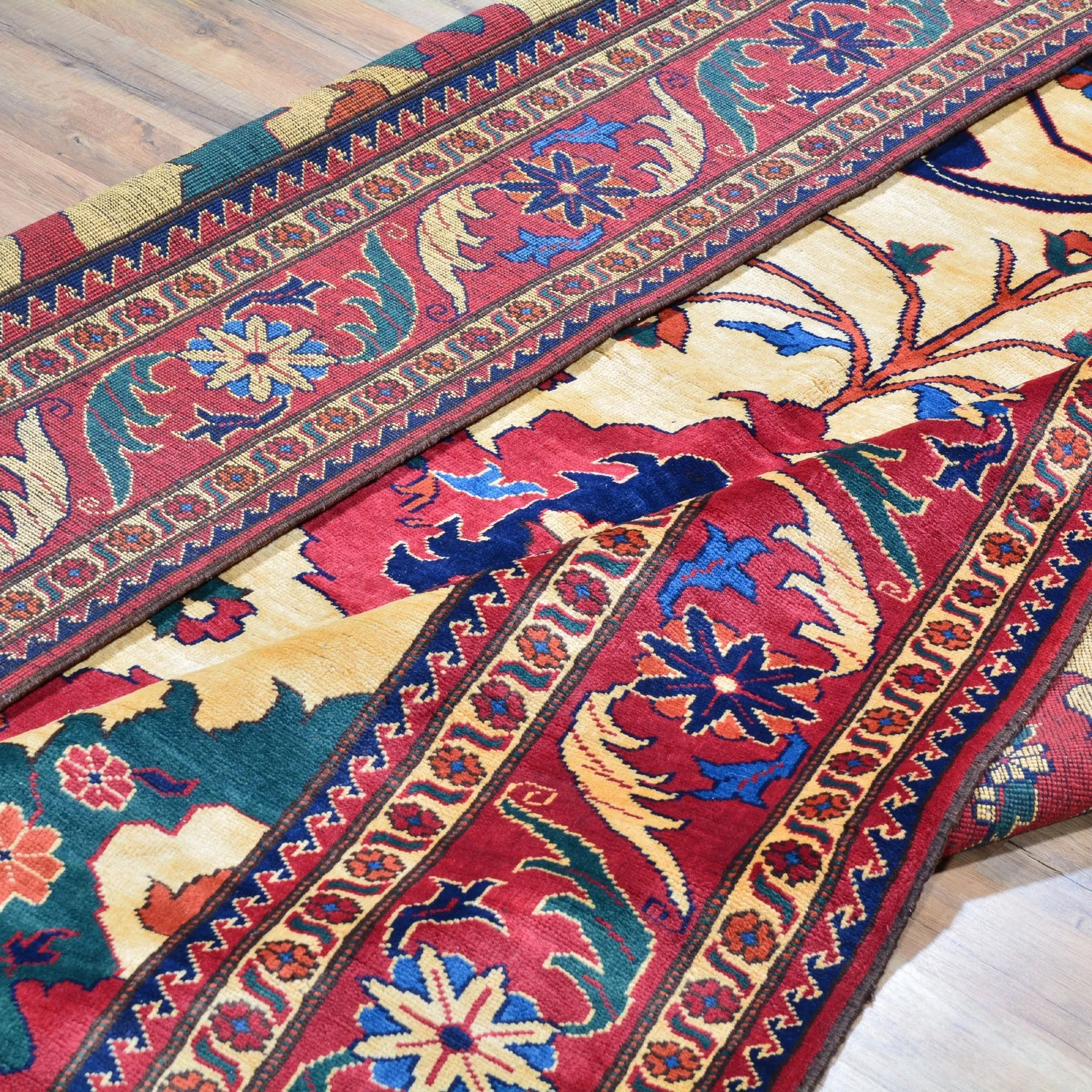 Hand-Knotted Tribal Afghan Karagai Wool Handmade Rug (Size 6.10 X 9.3) Brral-405