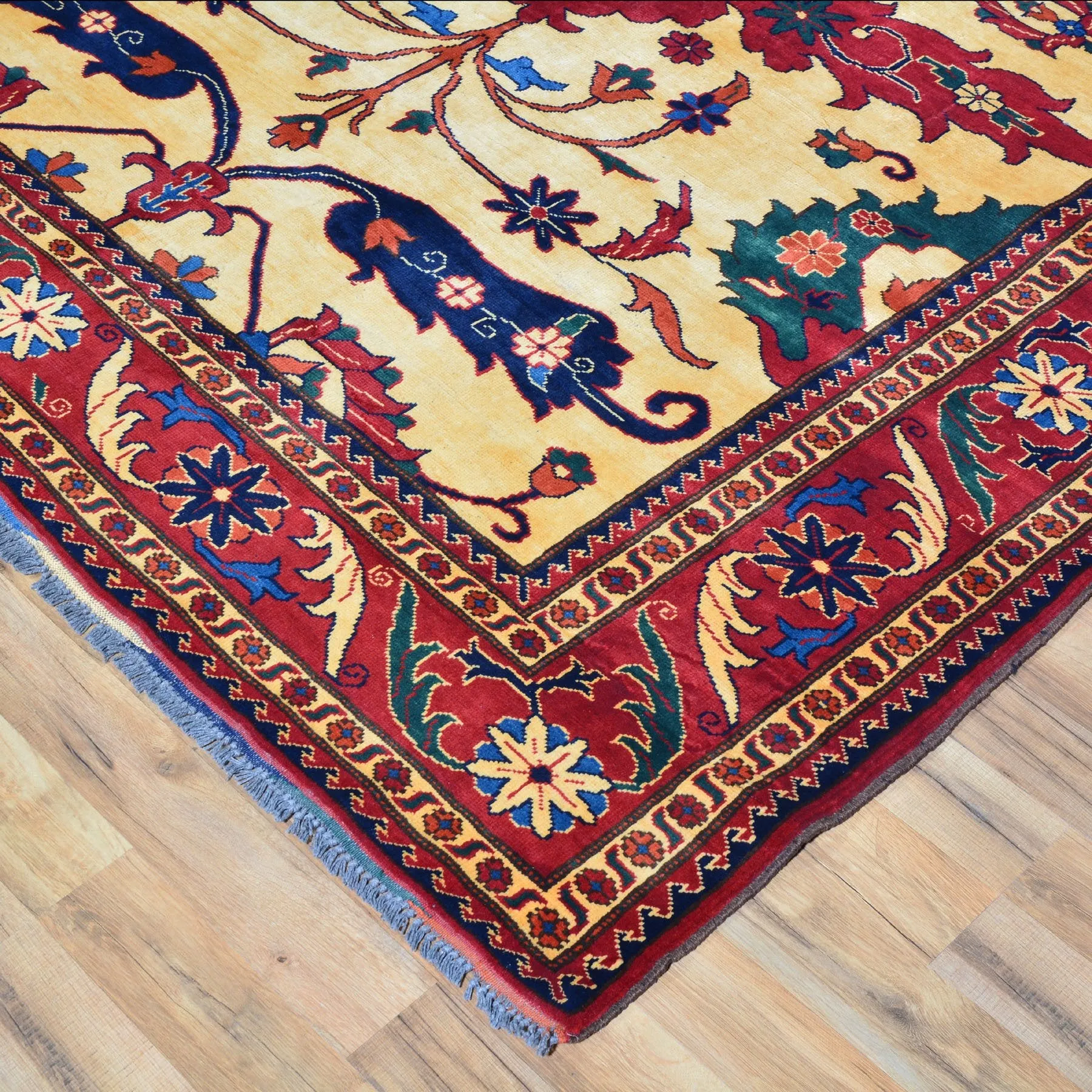 Hand-Knotted Tribal Afghan Karagai Wool Handmade Rug (Size 6.10 X 9.3) Brral-405