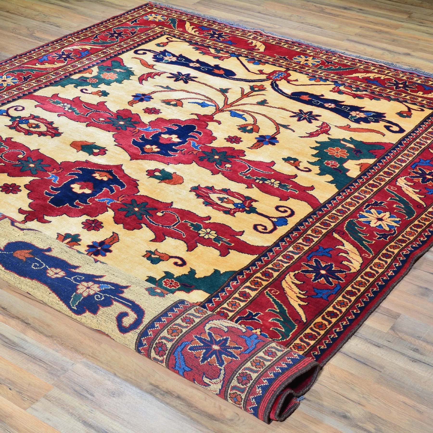 Hand-Knotted Tribal Afghan Karagai Wool Handmade Rug (Size 6.10 X 9.3) Brral-405