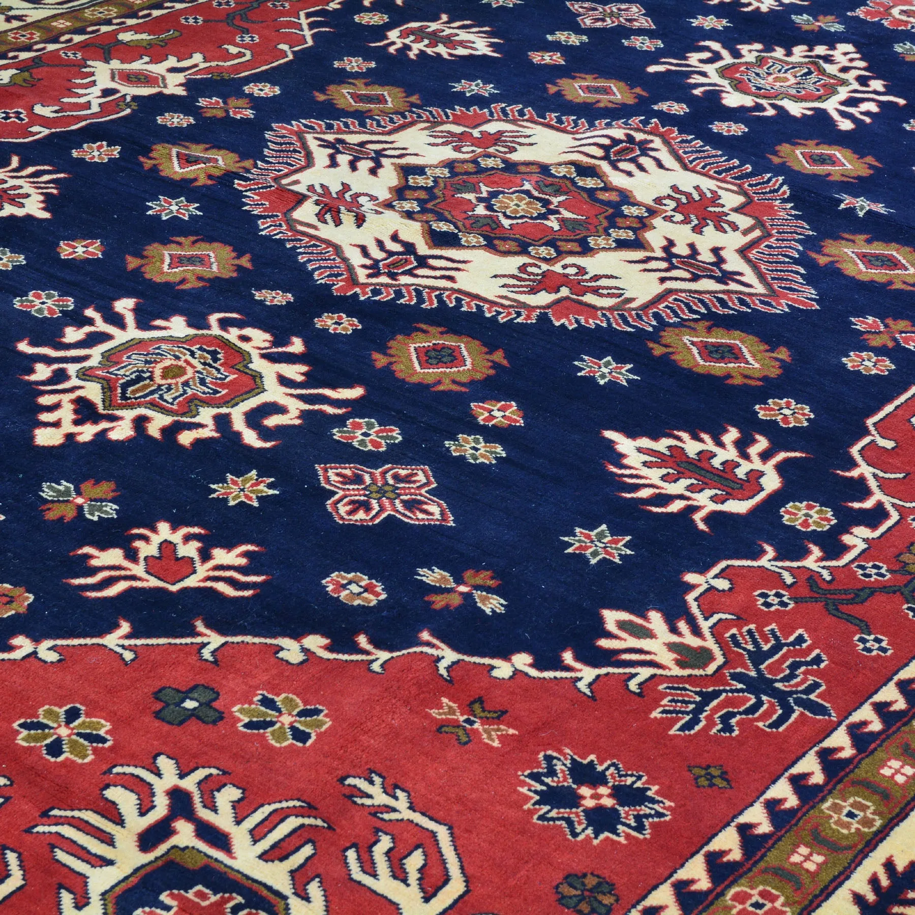 Hand-Knotted Tribal Afghan Karagai Wool Handmade Rug (Size 8.2 X 12.2) Cwral-8223