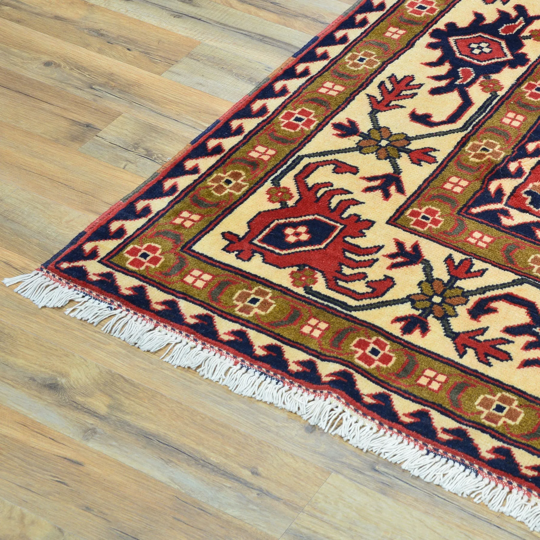 Hand-Knotted Tribal Afghan Karagai Wool Handmade Rug (Size 8.2 X 12.2) Cwral-8223