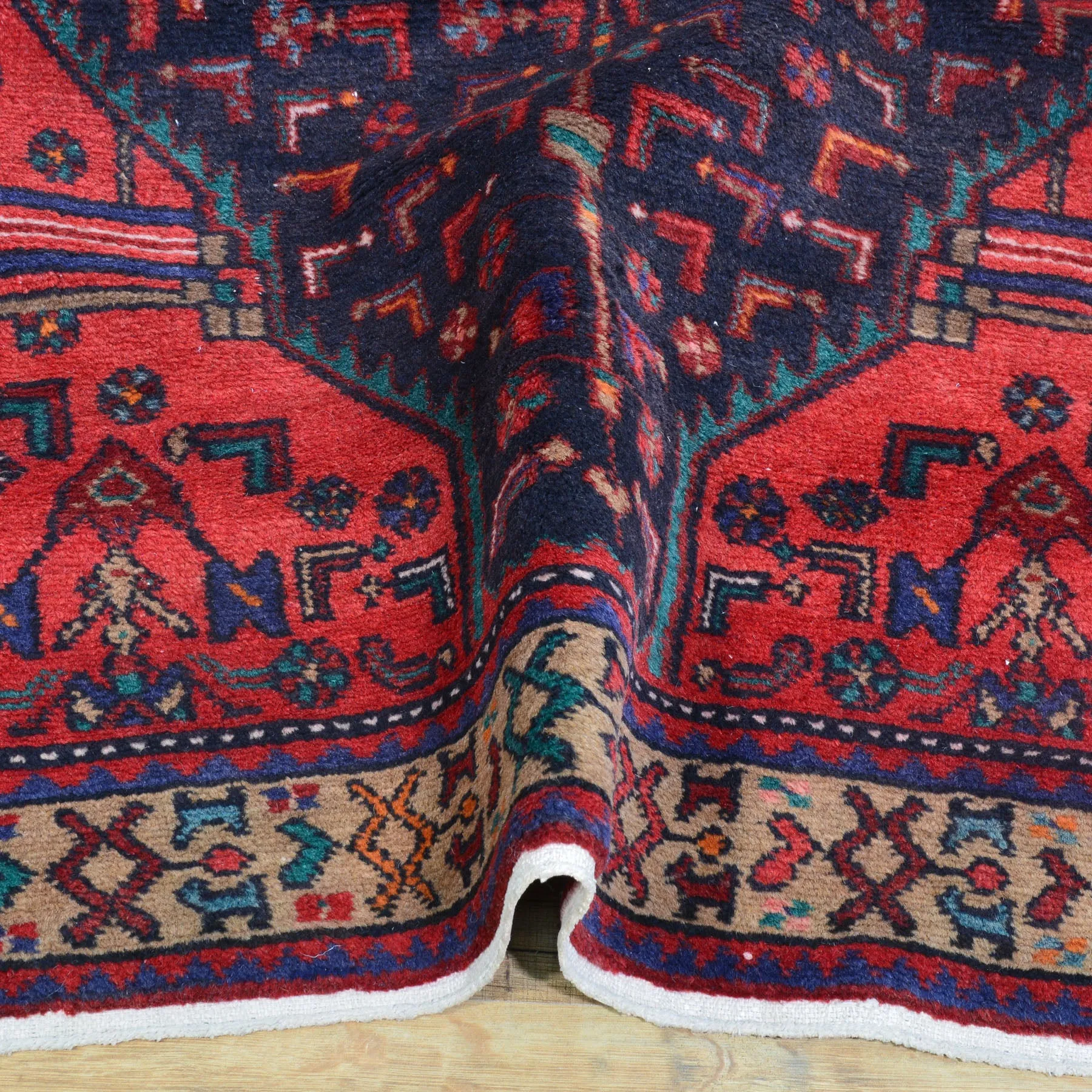 Hand-Knotted Tribal Persian Traditional Handmade Oriental Wool Rug (Size 4.2 X 9.10) Cwral-1428