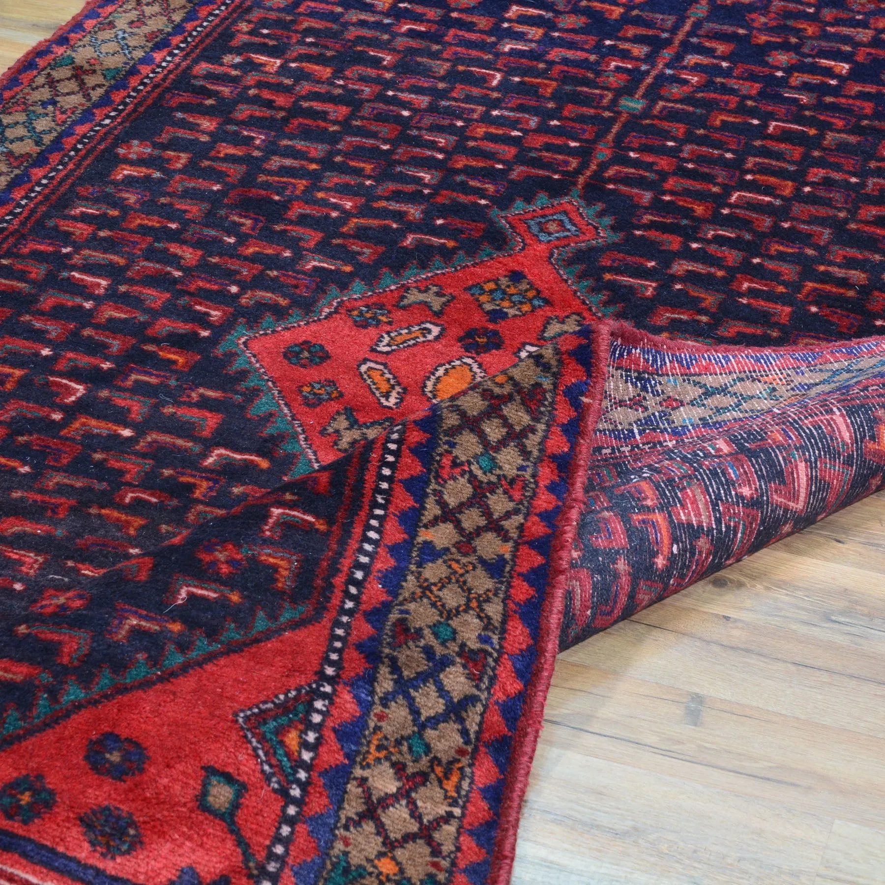 Hand-Knotted Tribal Persian Traditional Handmade Oriental Wool Rug (Size 4.2 X 9.10) Cwral-1428