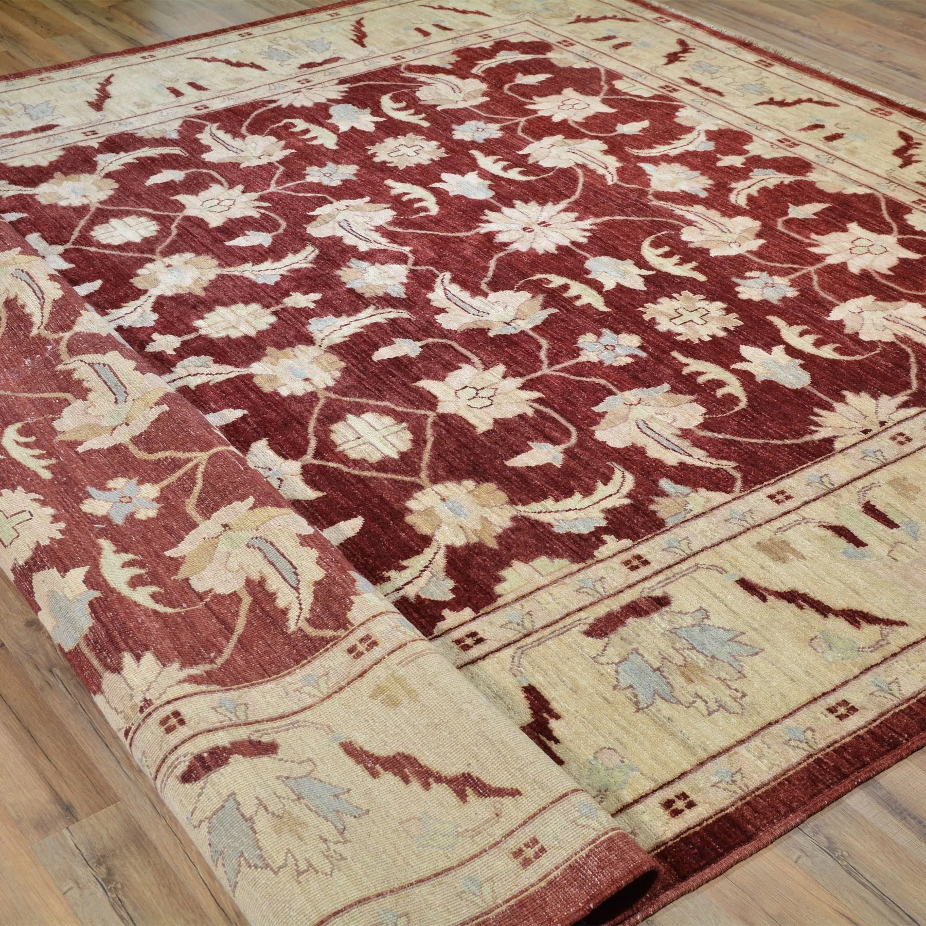 Hand-Knotted Tribal Peshawar Chobi Design Wool Oriental Rug (Size 8.0 X 9.11) Cwral-2562