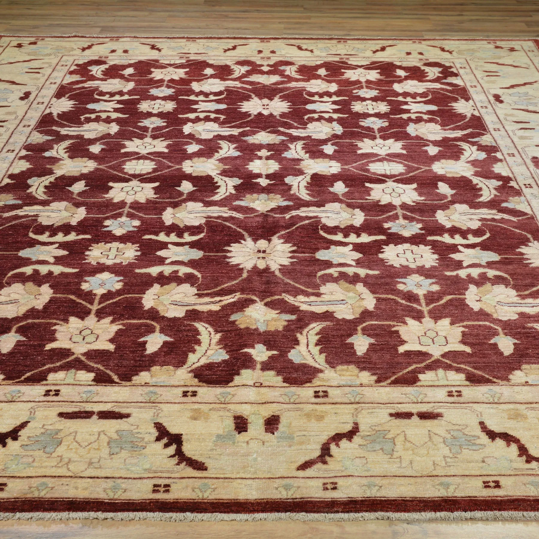 Hand-Knotted Tribal Peshawar Chobi Design Wool Oriental Rug (Size 8.0 X 9.11) Cwral-2562