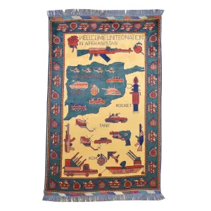 Hand-Knotted Tribal War Design Handmade wool Rug (Size 3.11 X 6.2) Brral-585