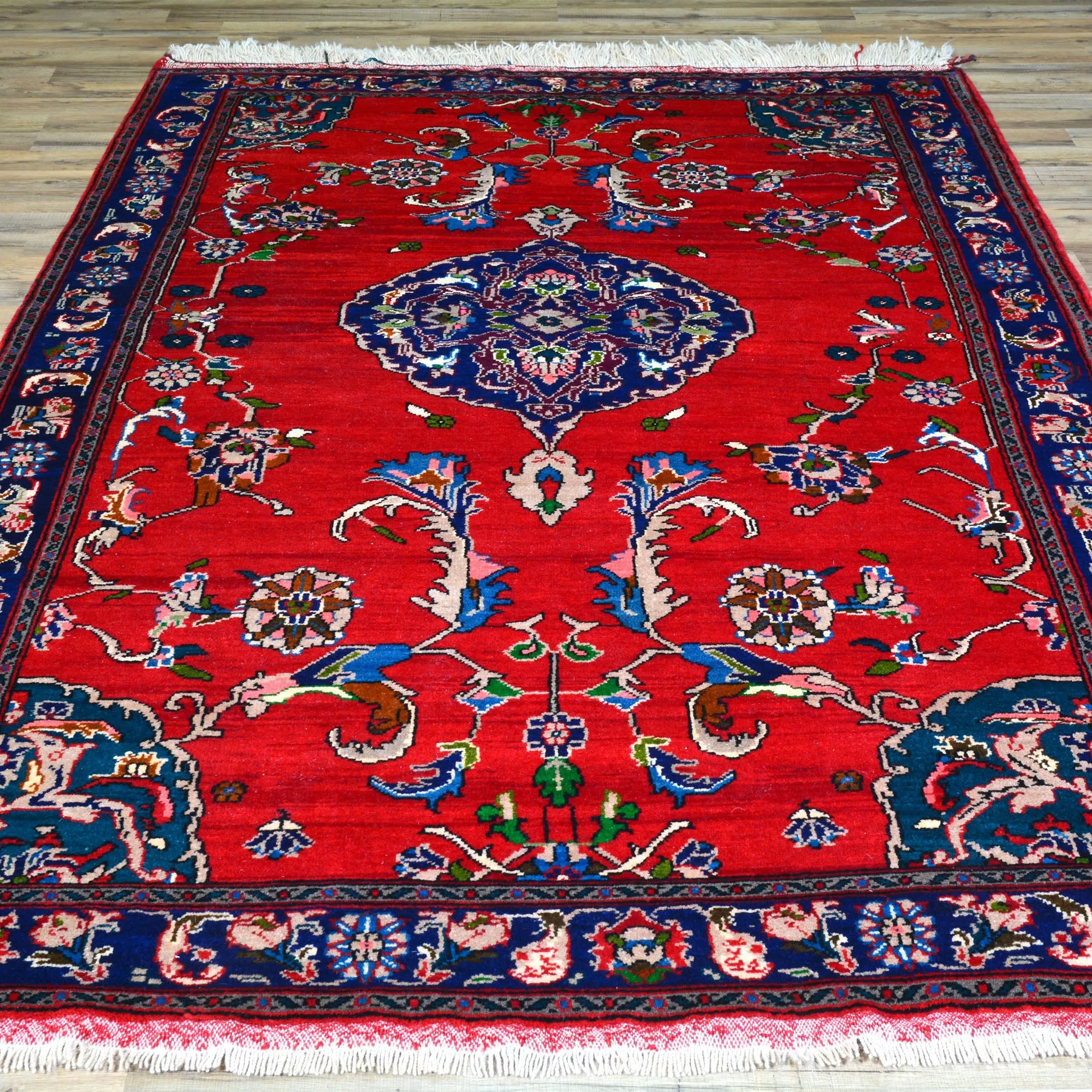 Hand-Knotted Turkish Taban Traditional Tribal Handmade Wool Rug (Size 5.6 X 8.11) Cwral-6831
