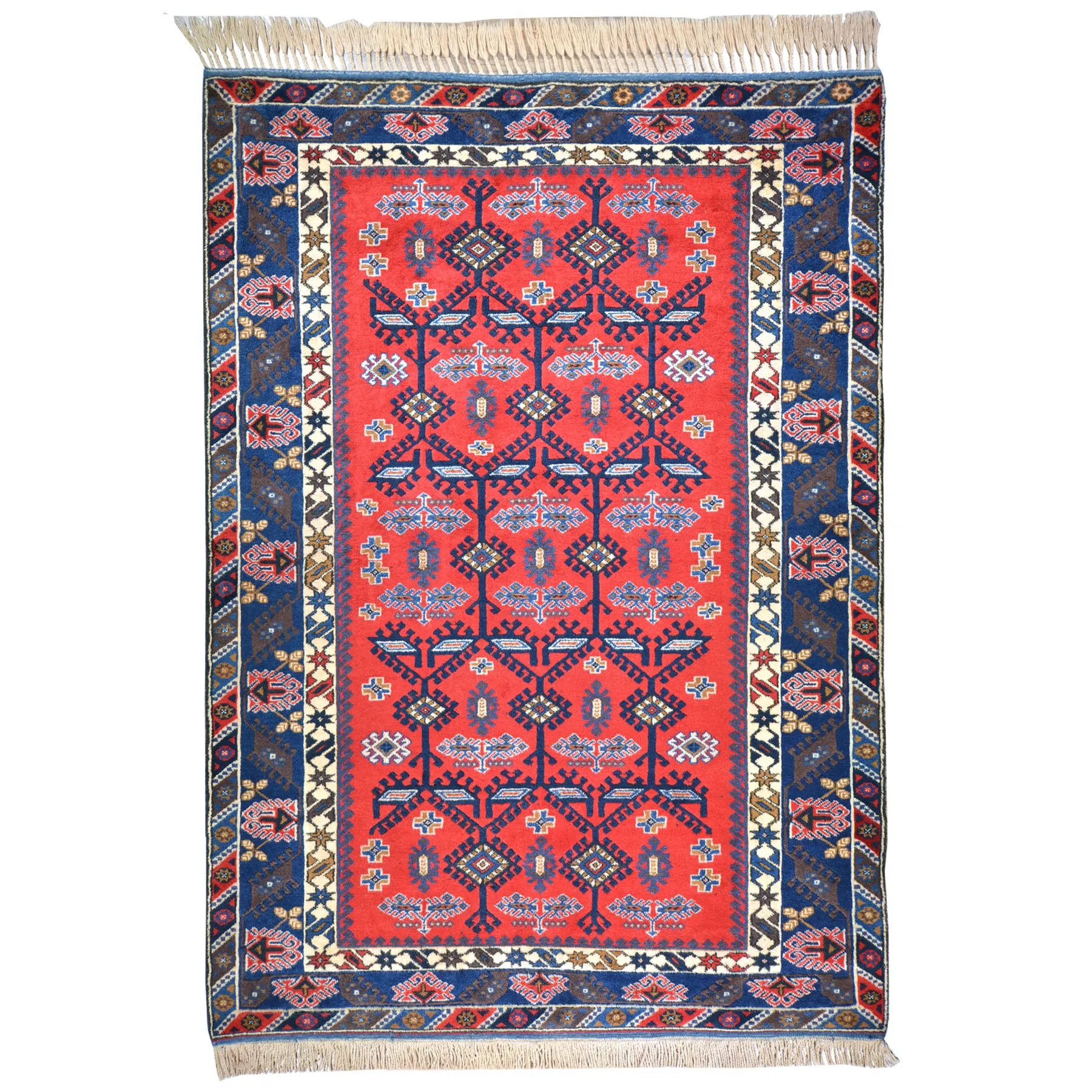 Hand-Knotted Turkish Taban Traditional Tribal Handmade Wool Rug (Size 6.7 X 9.5) Cwral-6813