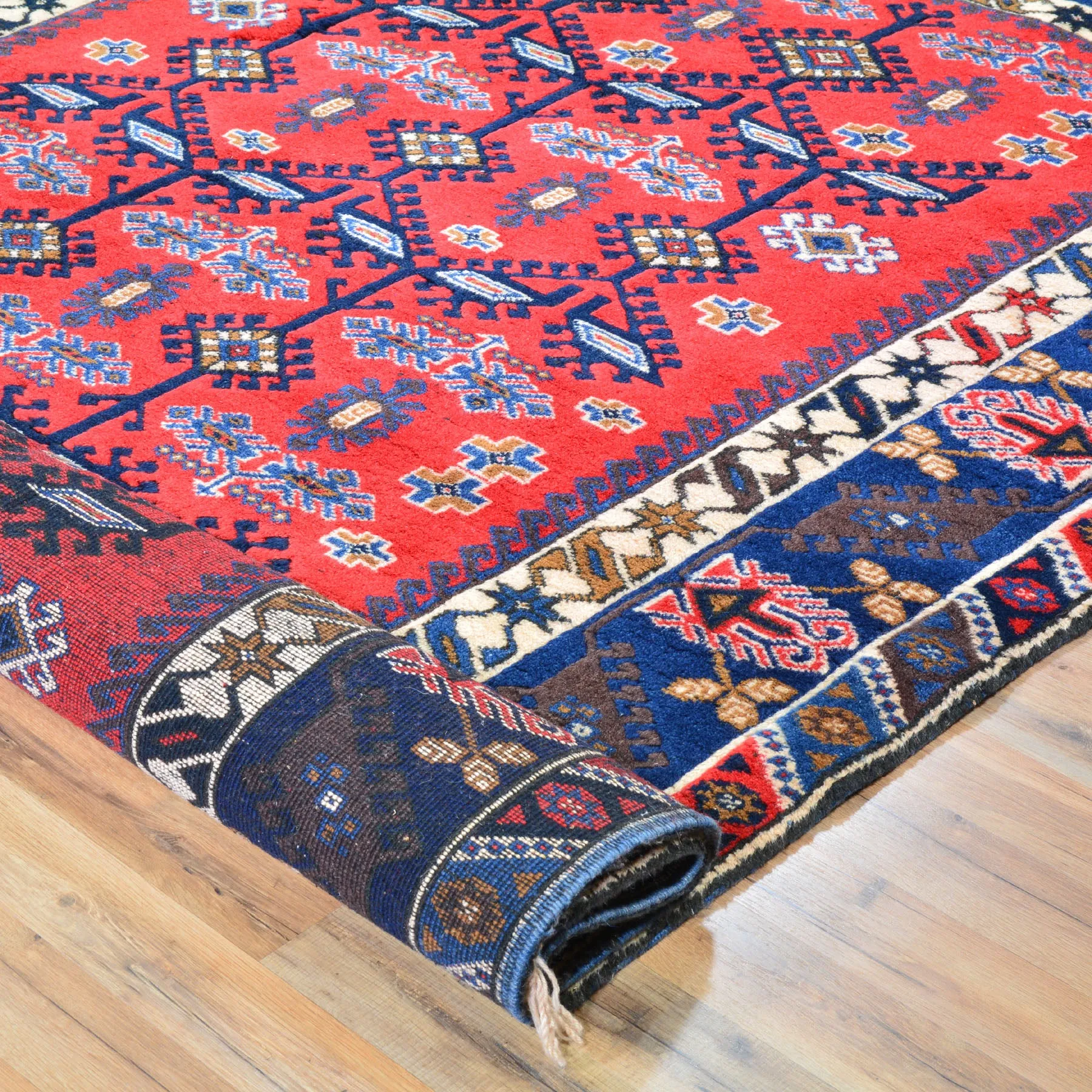 Hand-Knotted Turkish Taban Traditional Tribal Handmade Wool Rug (Size 6.7 X 9.5) Cwral-6813