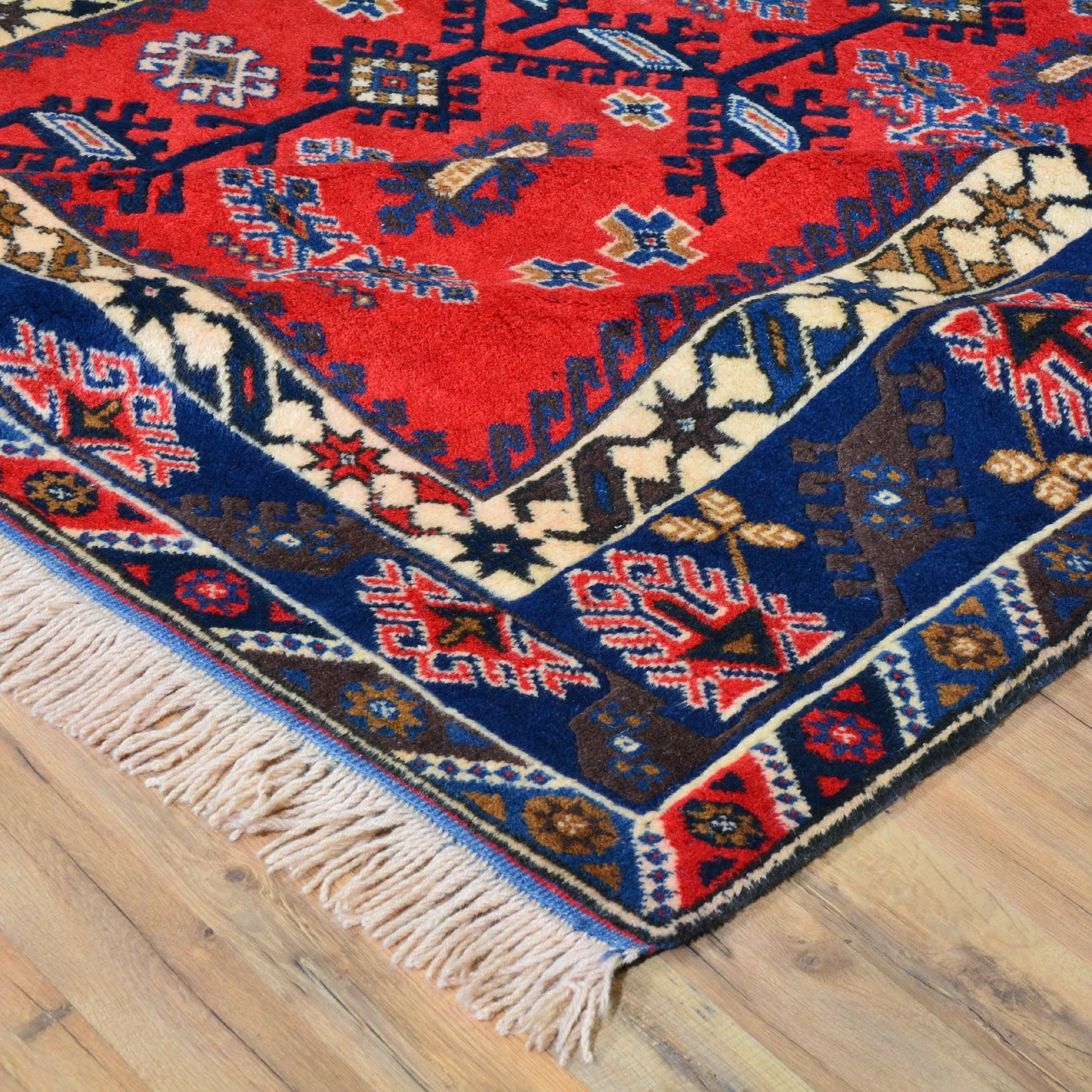 Hand-Knotted Turkish Taban Traditional Tribal Handmade Wool Rug (Size 6.7 X 9.5) Cwral-6813