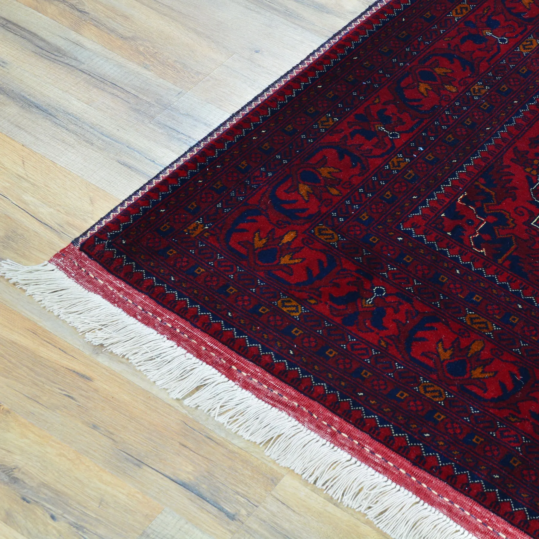Hand-Knotted Turkoman Kamyab Tribal Wool Handmade Rug (Size 6.7 X 10.0) Cwral-9225