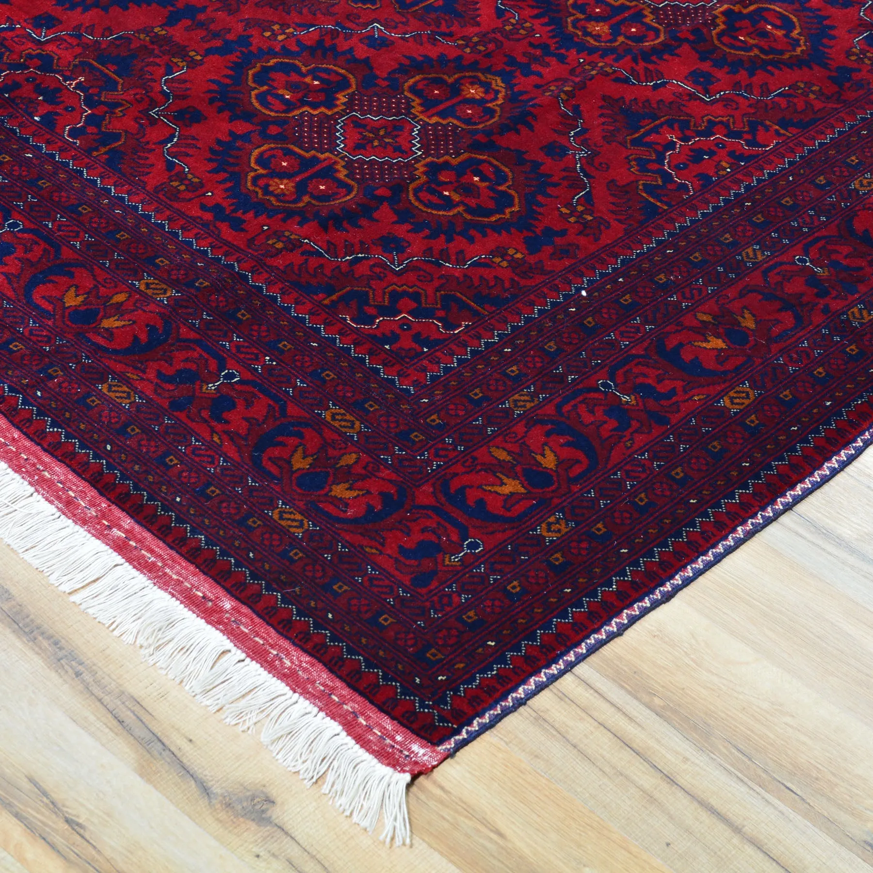Hand-Knotted Turkoman Kamyab Tribal Wool Handmade Rug (Size 6.7 X 10.0) Cwral-9225