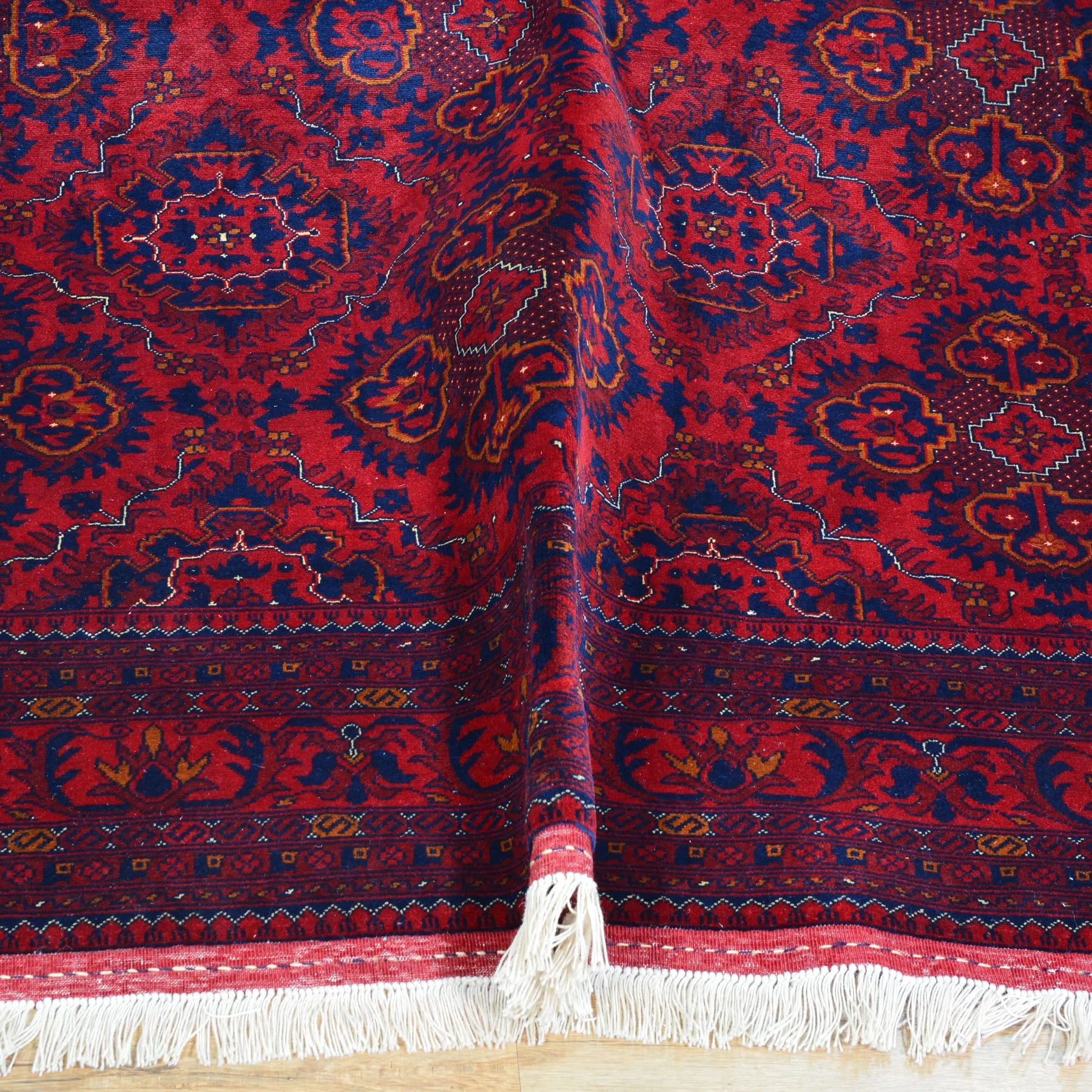 Hand-Knotted Turkoman Kamyab Tribal Wool Handmade Rug (Size 6.7 X 10.0) Cwral-9225