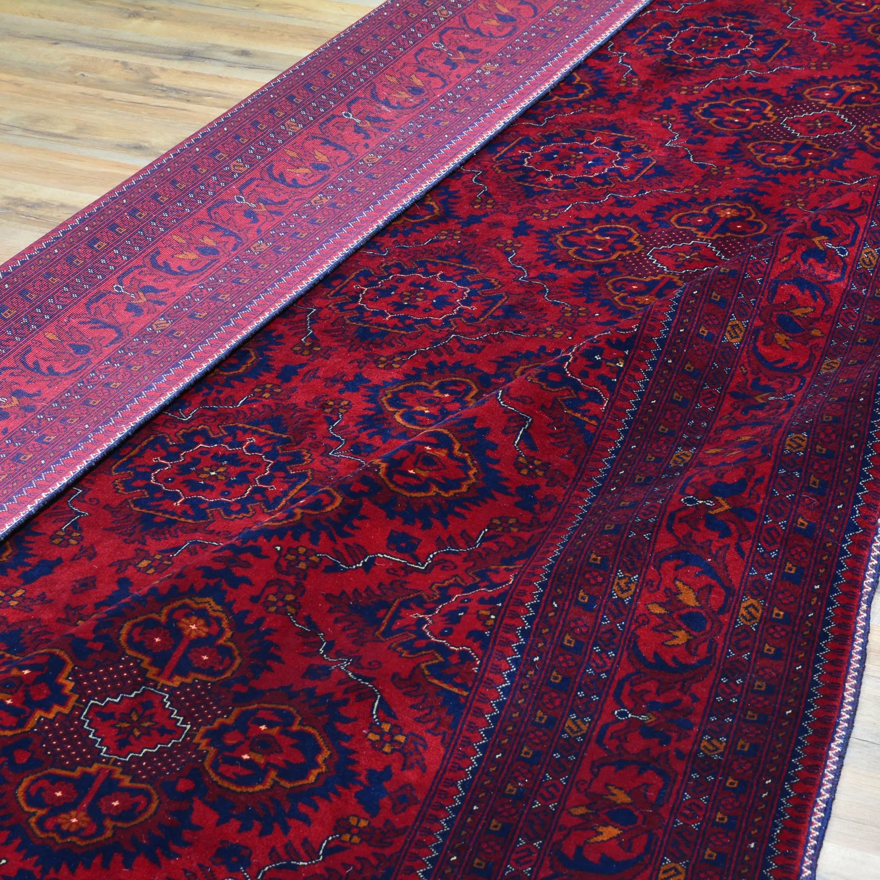 Hand-Knotted Turkoman Kamyab Tribal Wool Handmade Rug (Size 6.7 X 10.0) Cwral-9225