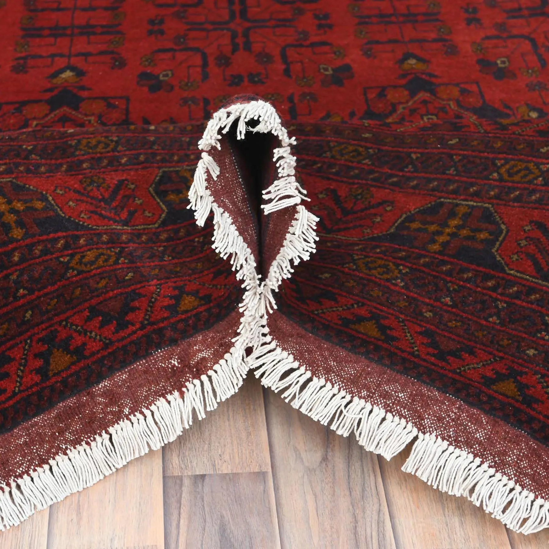 Hand-Knotted Turkoman Tribal Design Oriental Handmade Wool Rug (Size 8.3 X 11.2) Cwral-10425