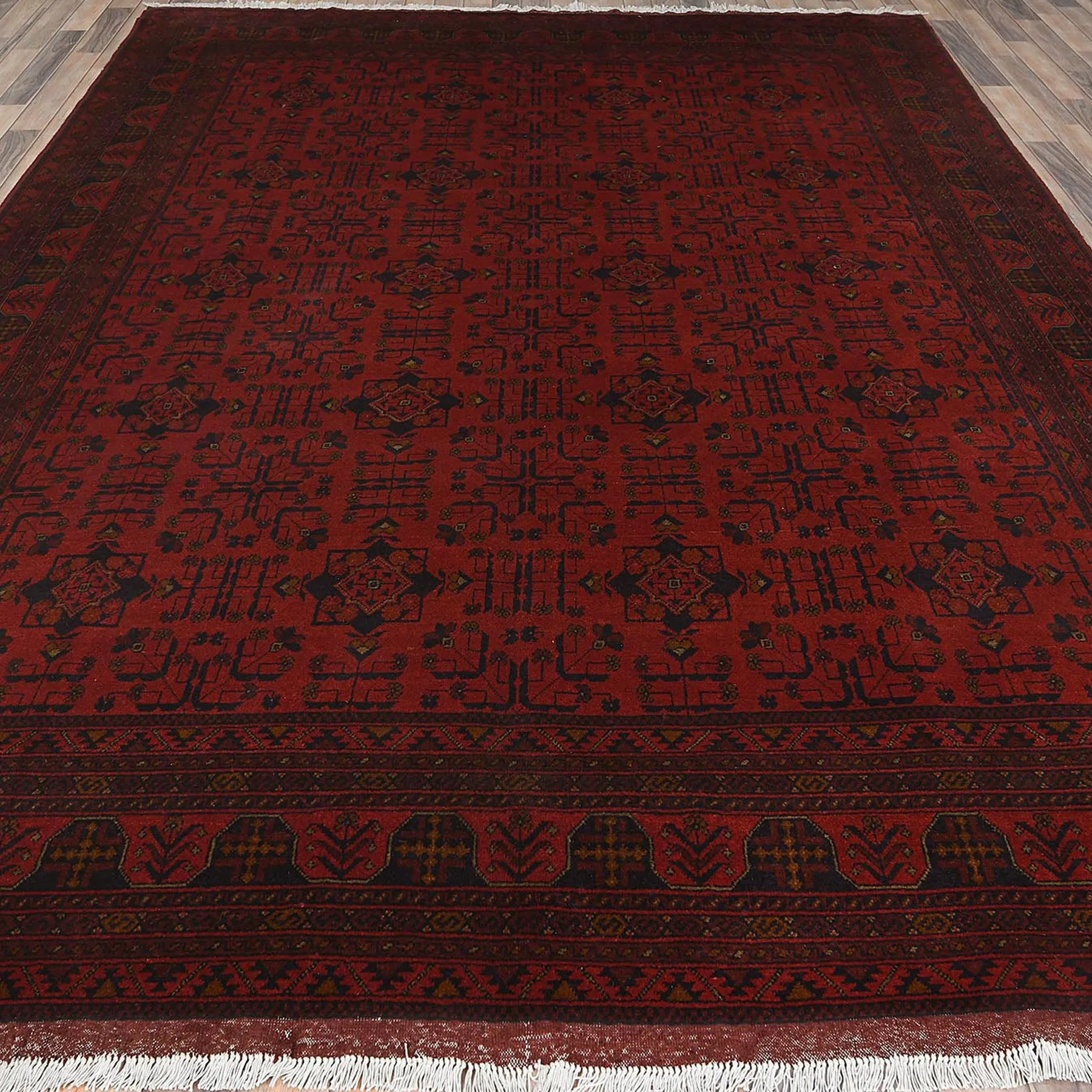 Hand-Knotted Turkoman Tribal Design Oriental Handmade Wool Rug (Size 8.3 X 11.2) Cwral-10425